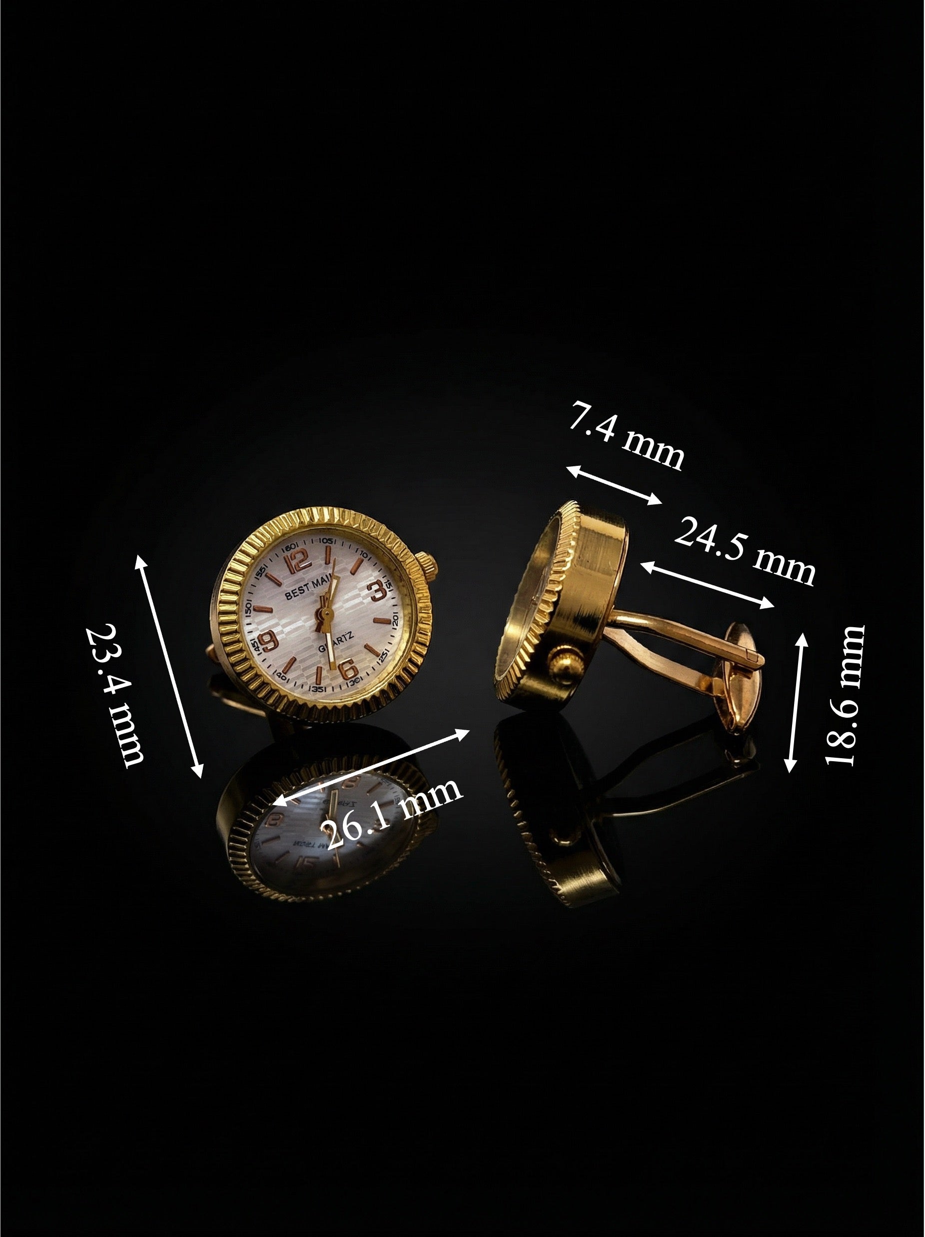 Gold Watch Cufflinks