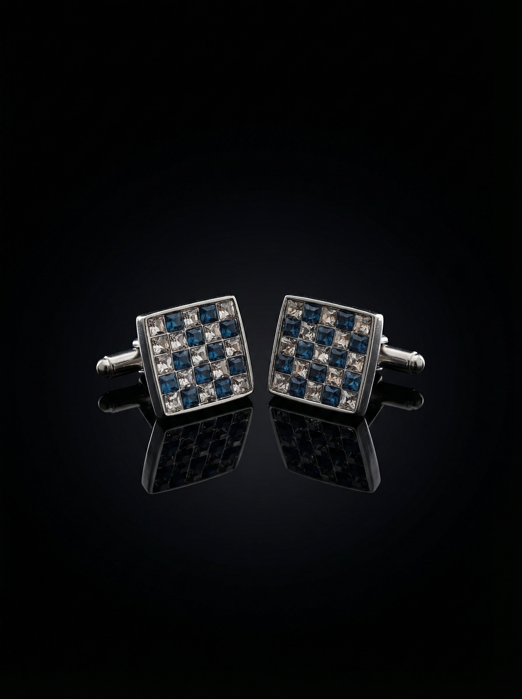 Alternate Crystal Grid Cufflinks Tivaaro
