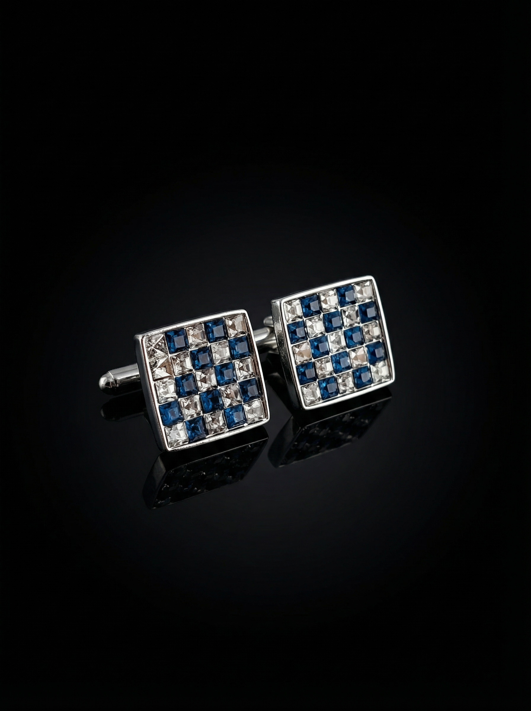 Alternate Crystal Grid Cufflinks Tivaaro