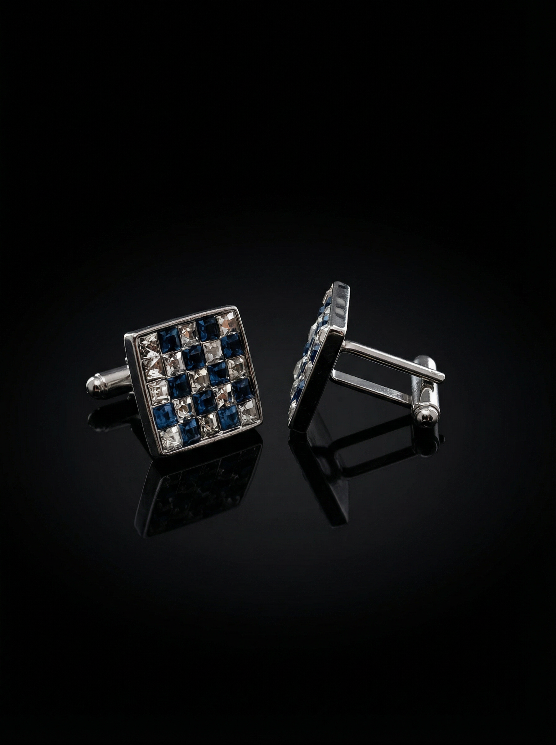 Alternate Crystal Grid Cufflinks Tivaaro