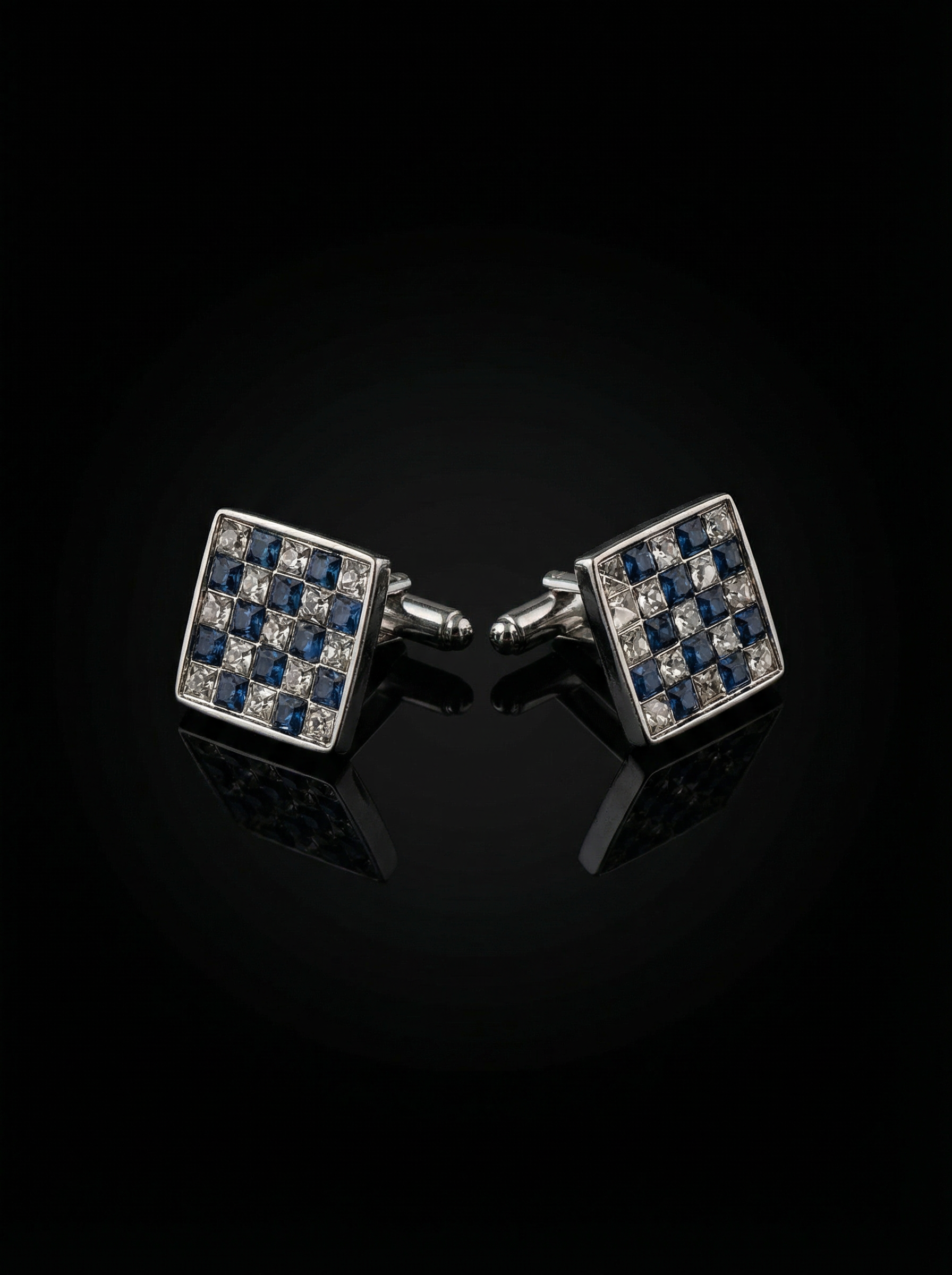 Alternate Crystal Grid Cufflinks Tivaaro
