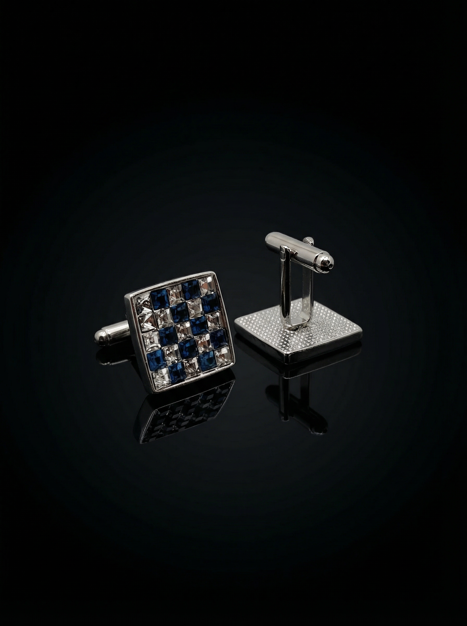 Alternate Crystal Grid Cufflinks Tivaaro