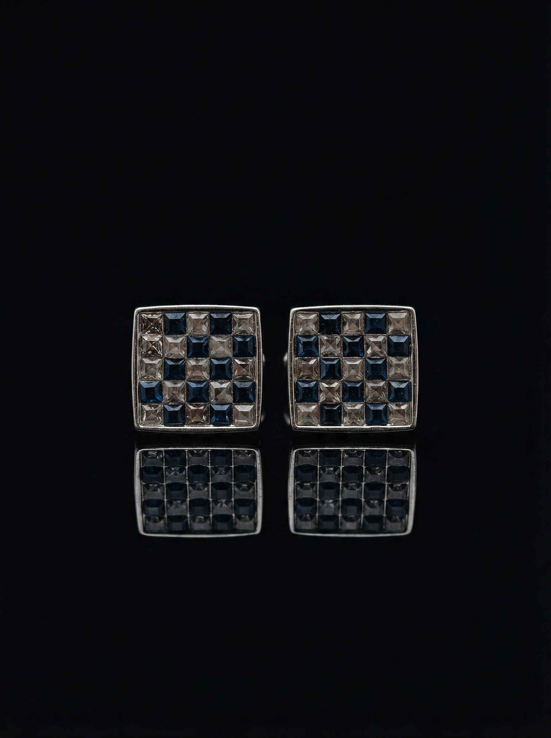Alternate Crystal Grid Cufflinks Tivaaro
