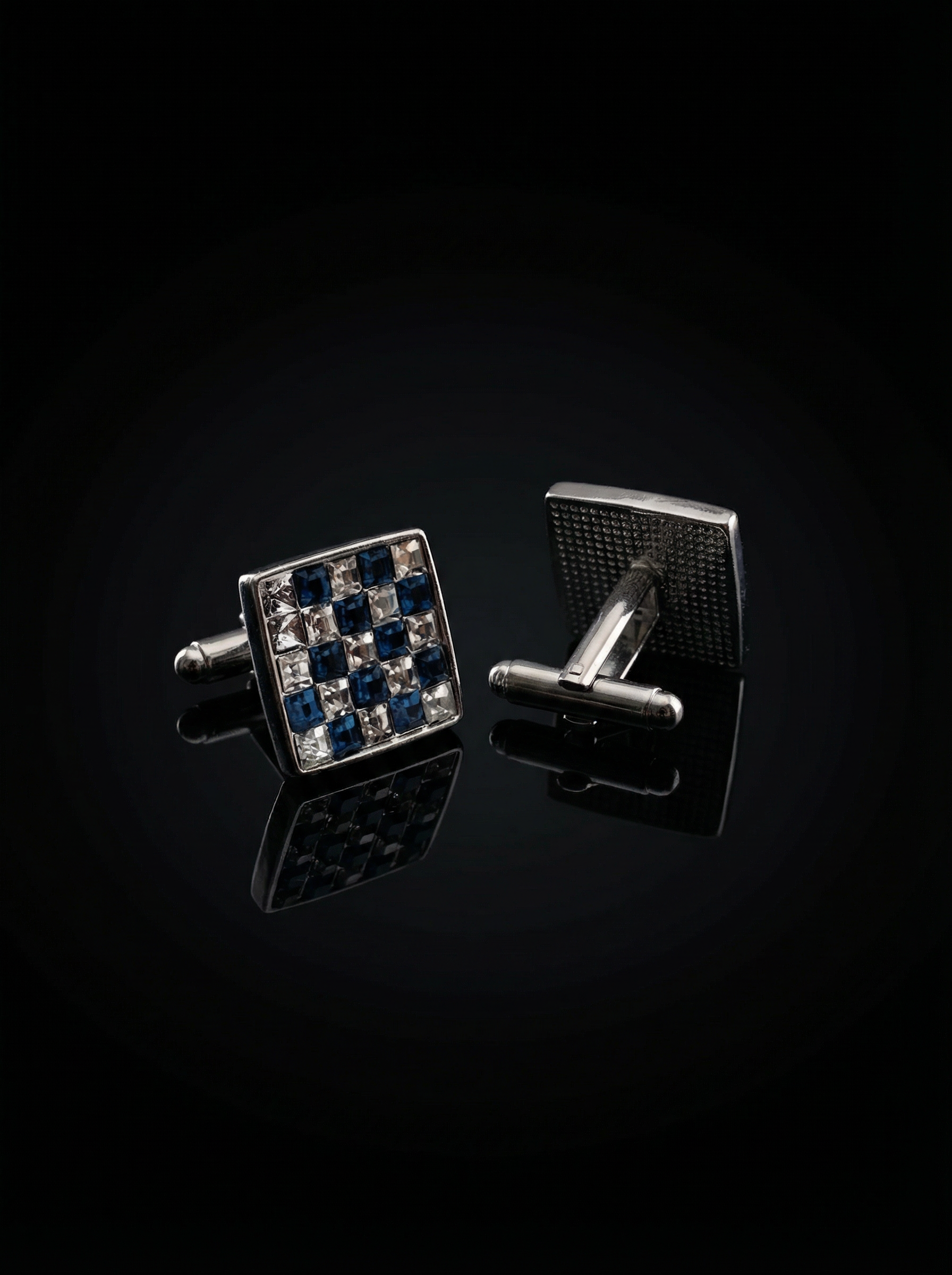 Alternate Crystal Grid Cufflinks Tivaaro