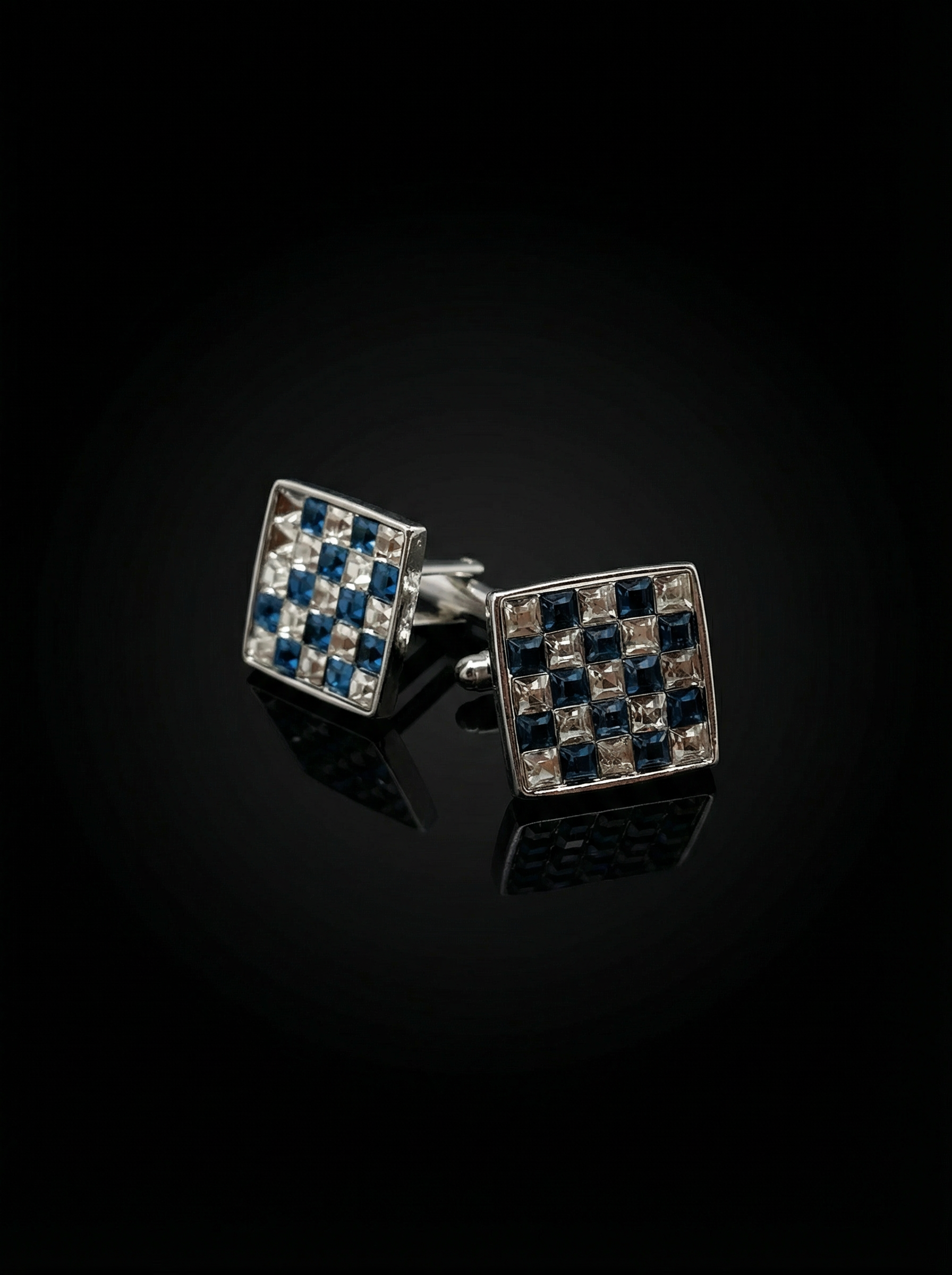 Alternate Crystal Grid Cufflinks Tivaaro