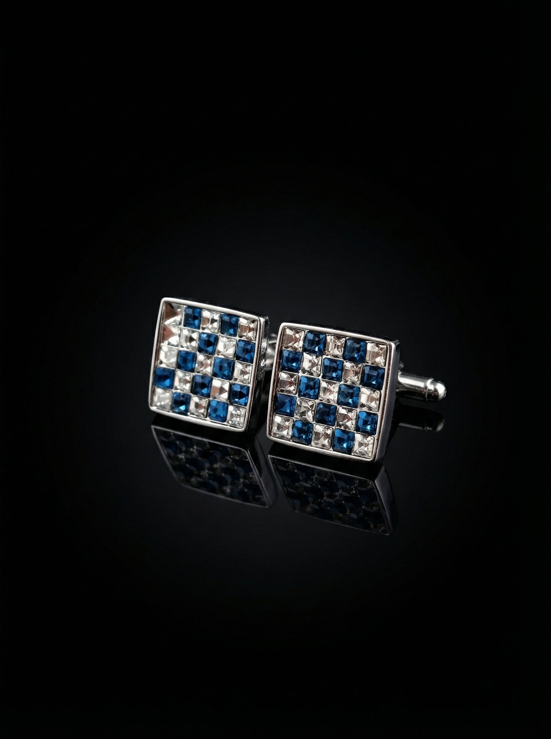 Alternate Crystal Grid Cufflinks Tivaaro