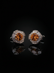 Amber Greek Key Cufflinks Tivaaro
