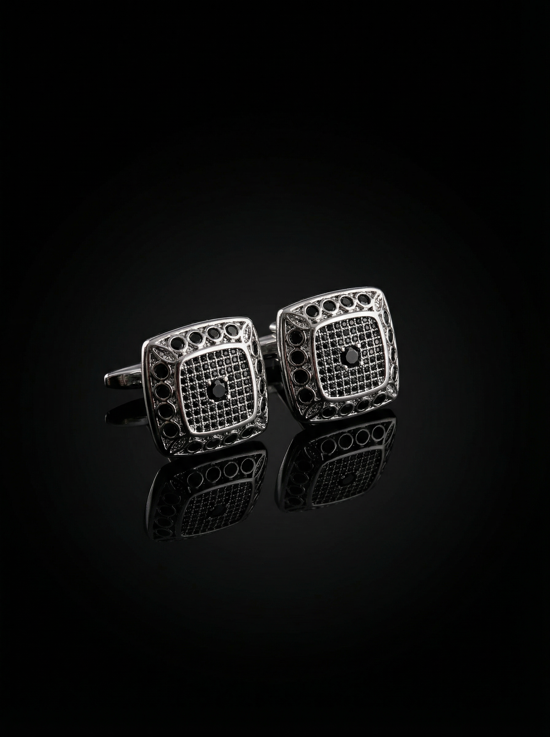Architectural Lattice Grid Cufflinks Tivaaro