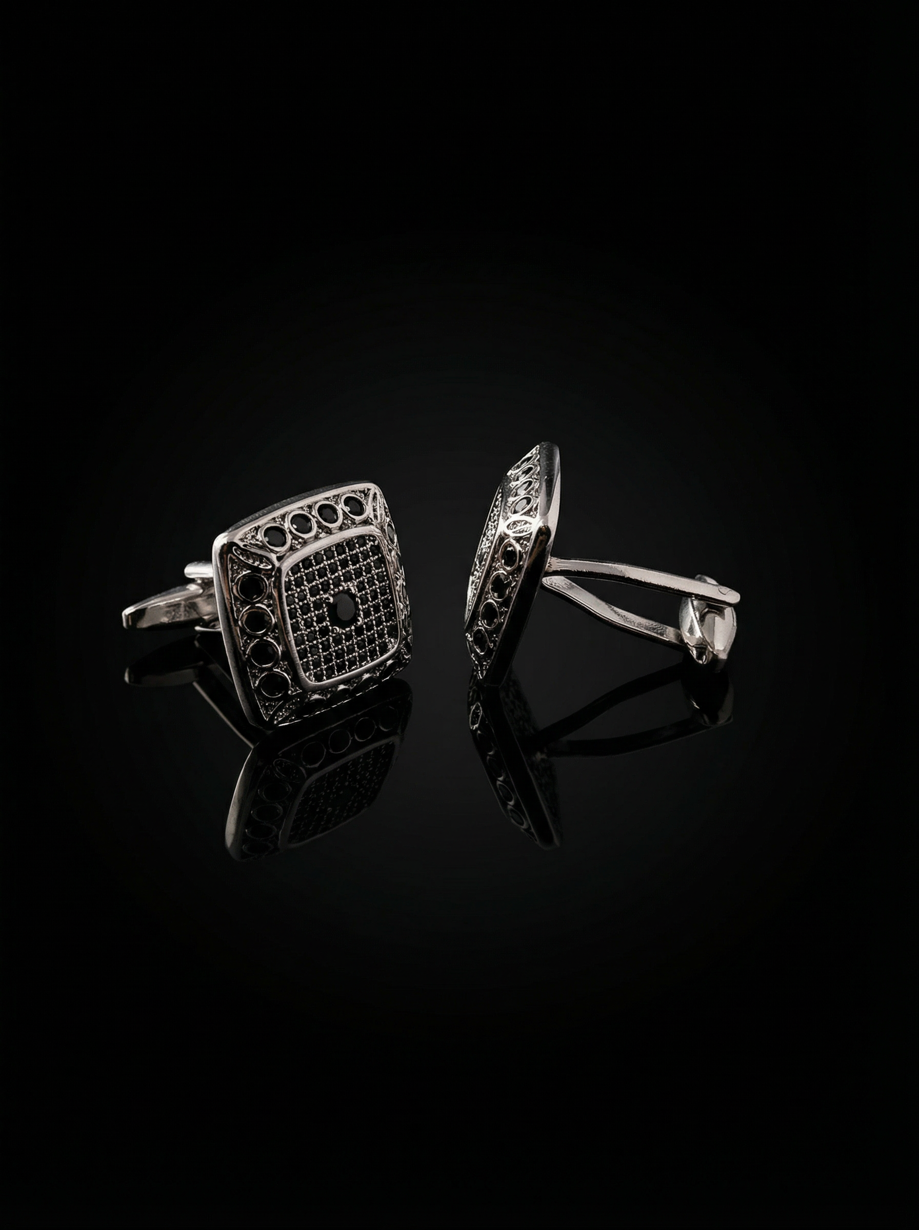 Architectural Lattice Grid Cufflinks Tivaaro