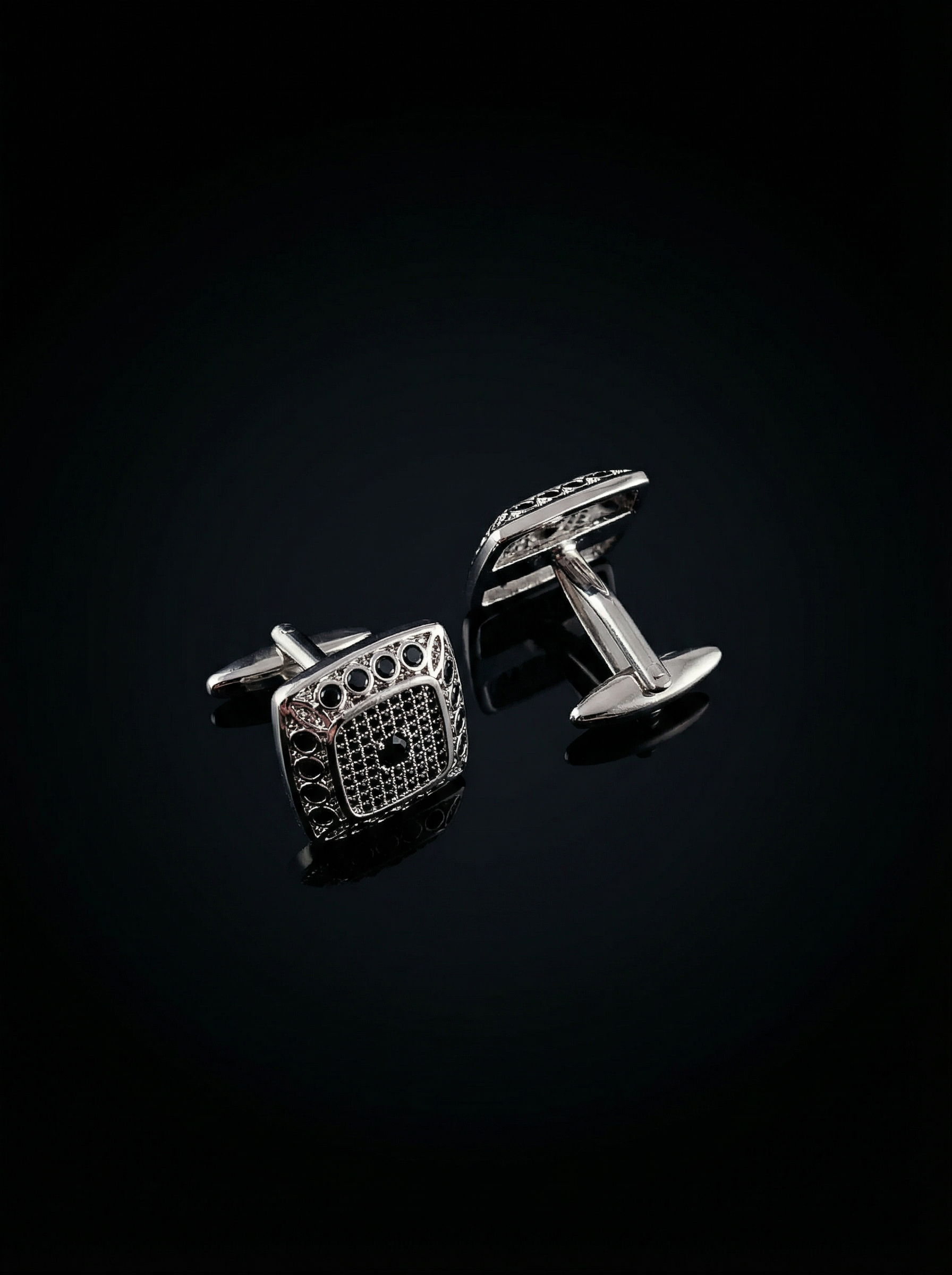 Architectural Lattice Grid Cufflinks Tivaaro