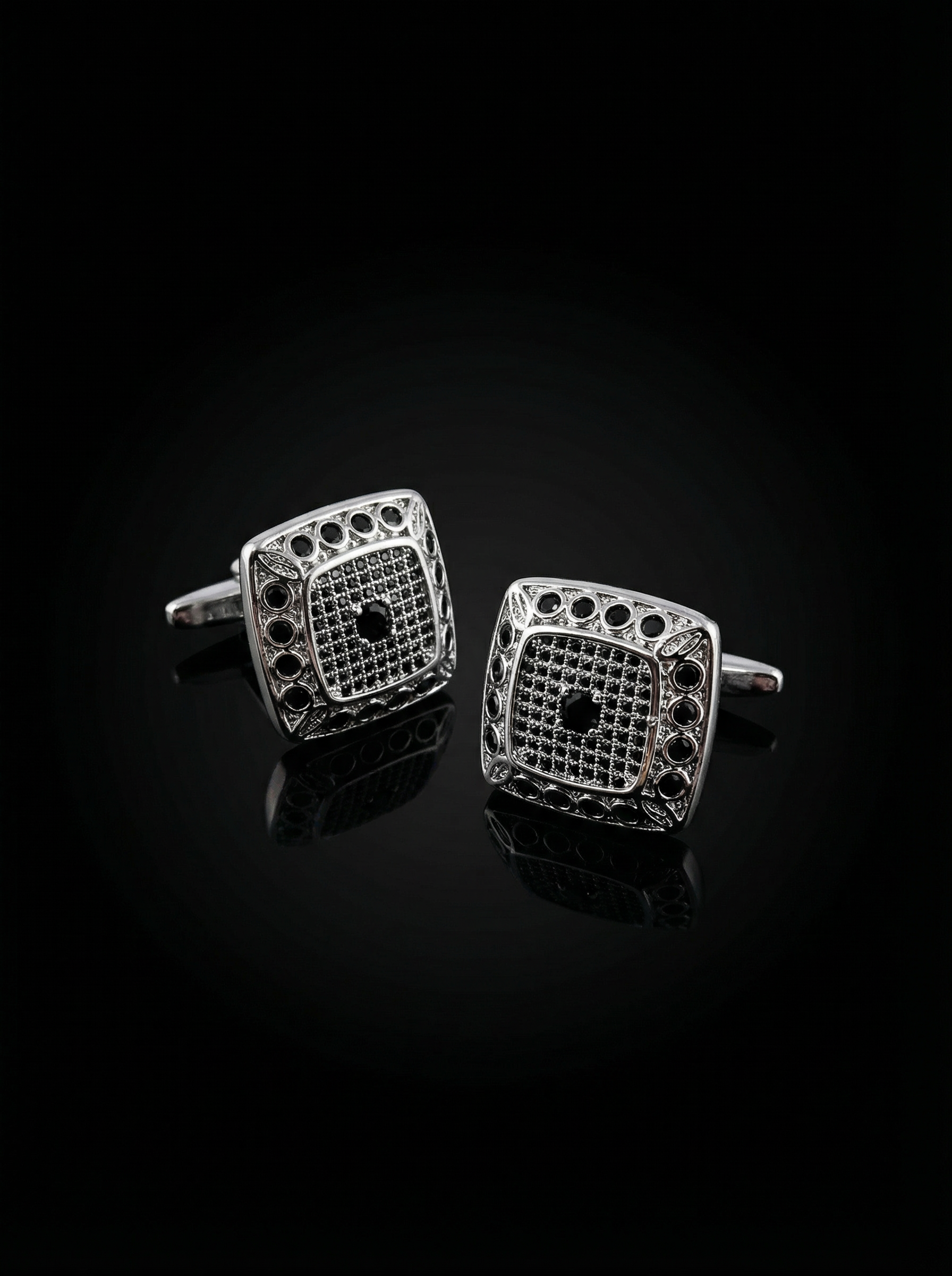 Architectural Lattice Grid Cufflinks Tivaaro