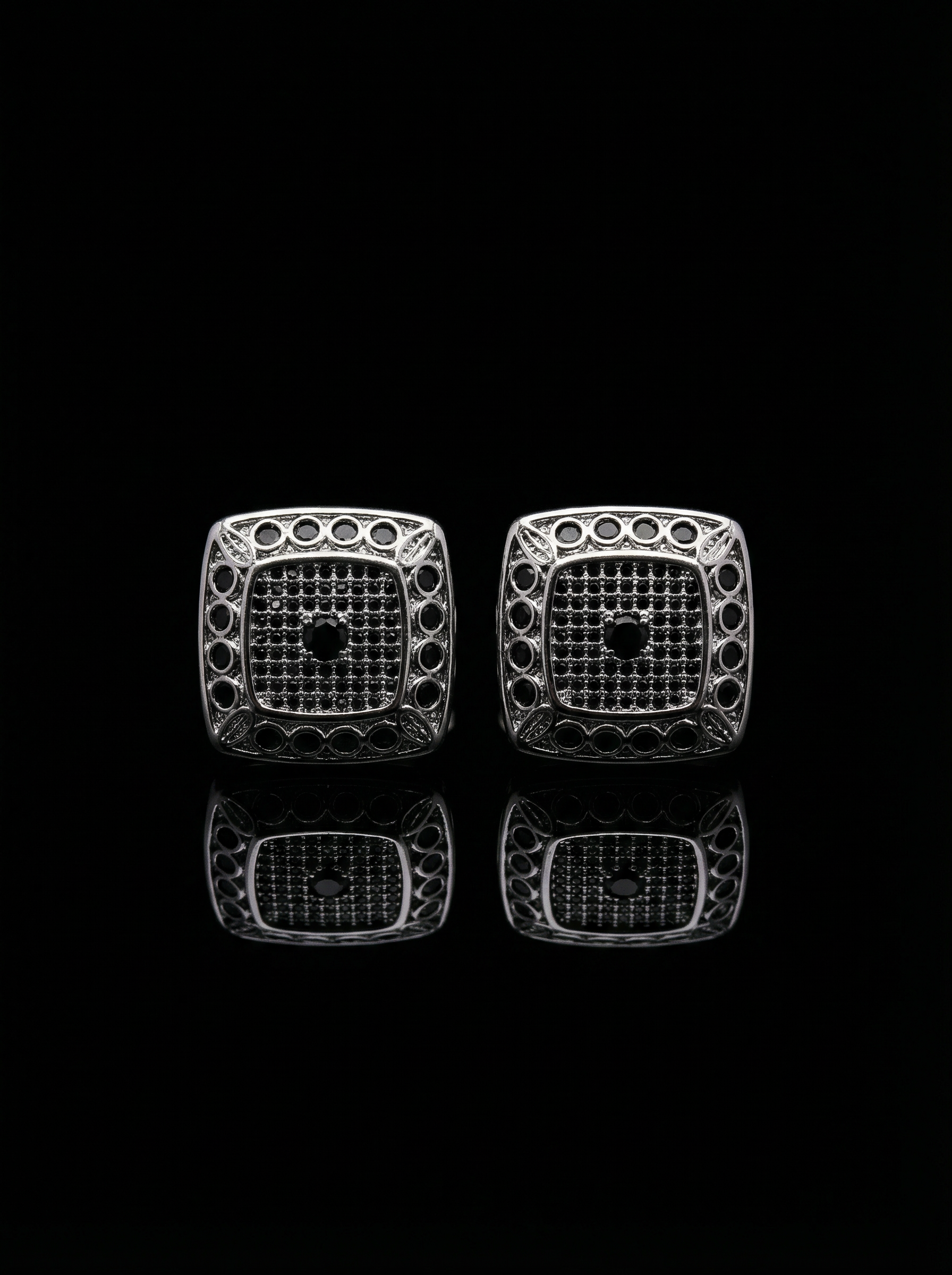 Architectural Lattice Grid Cufflinks Tivaaro