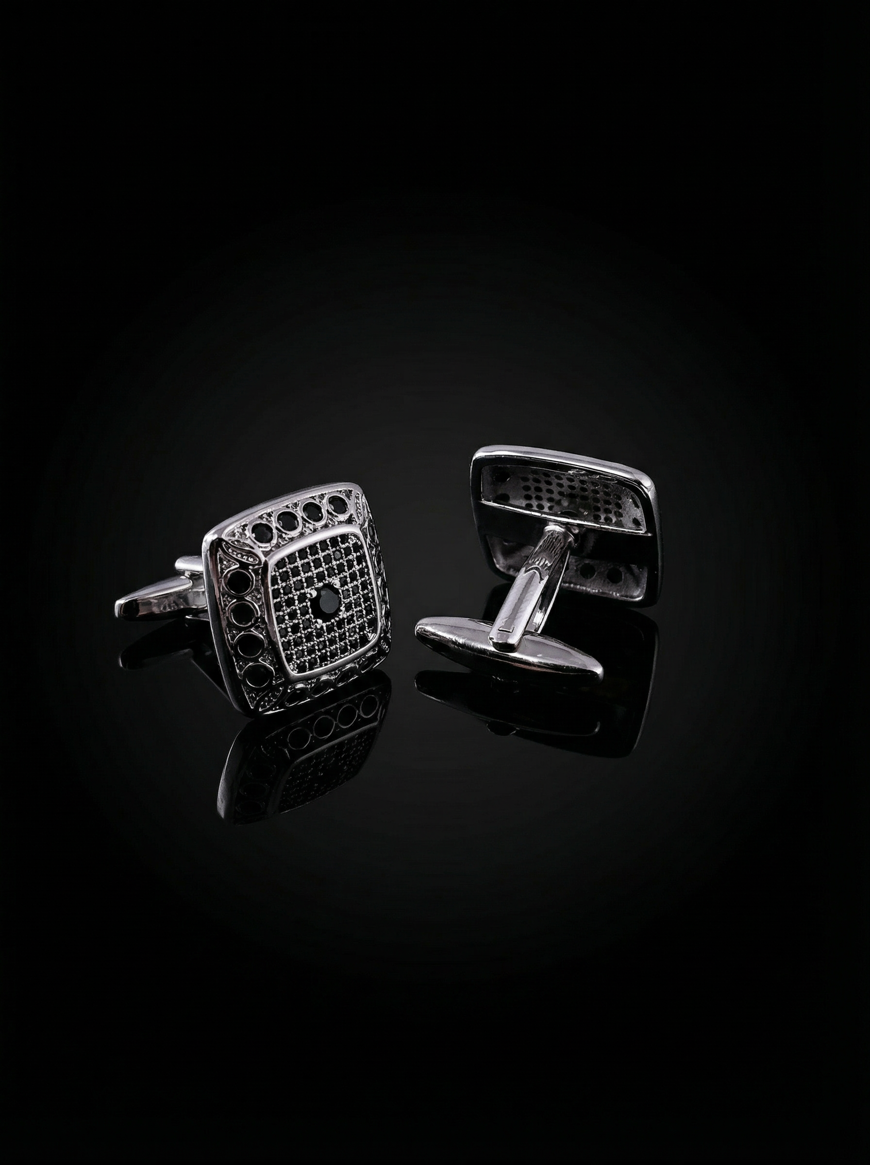 Architectural Lattice Grid Cufflinks Tivaaro