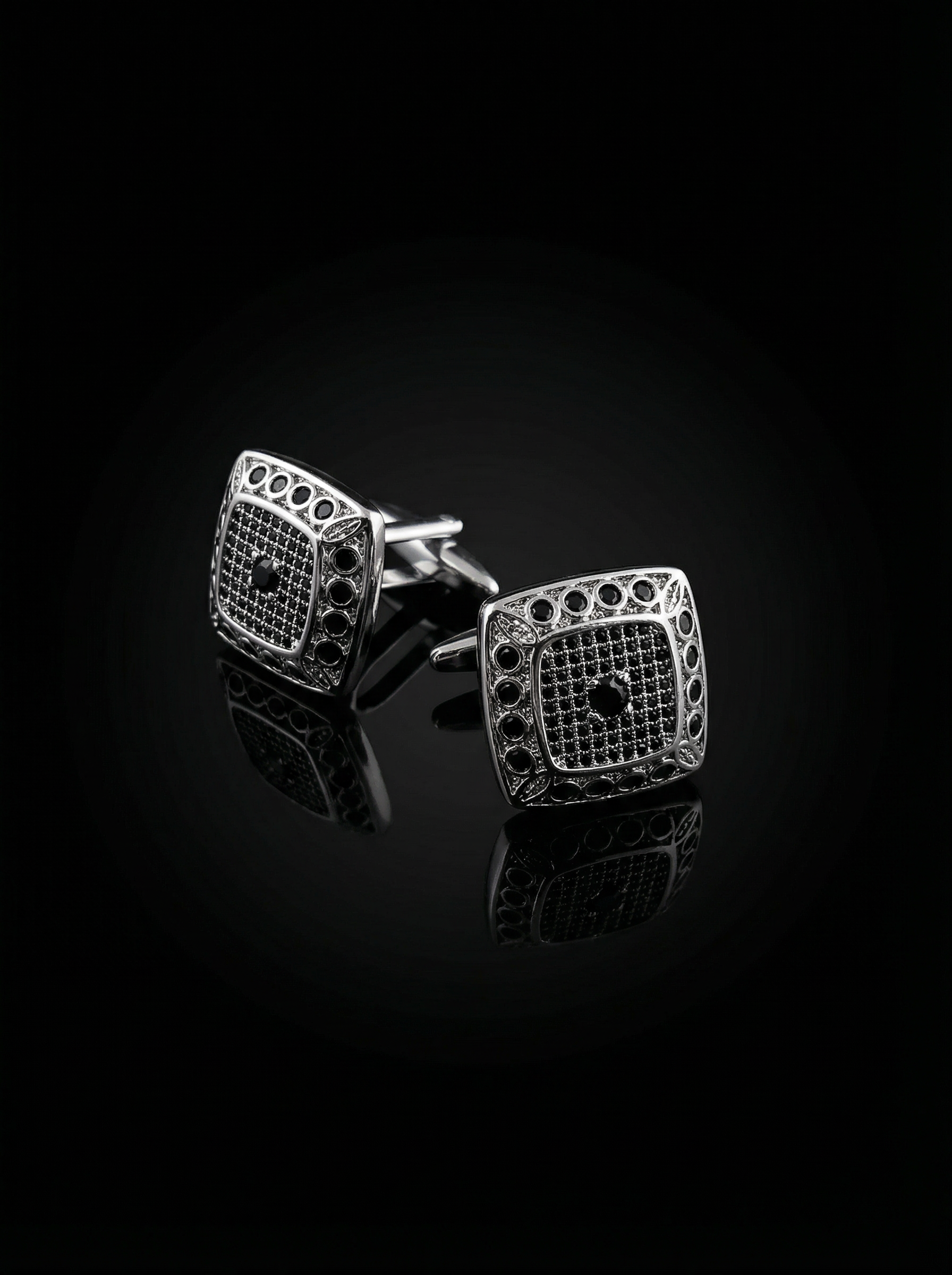 Architectural Lattice Grid Cufflinks Tivaaro