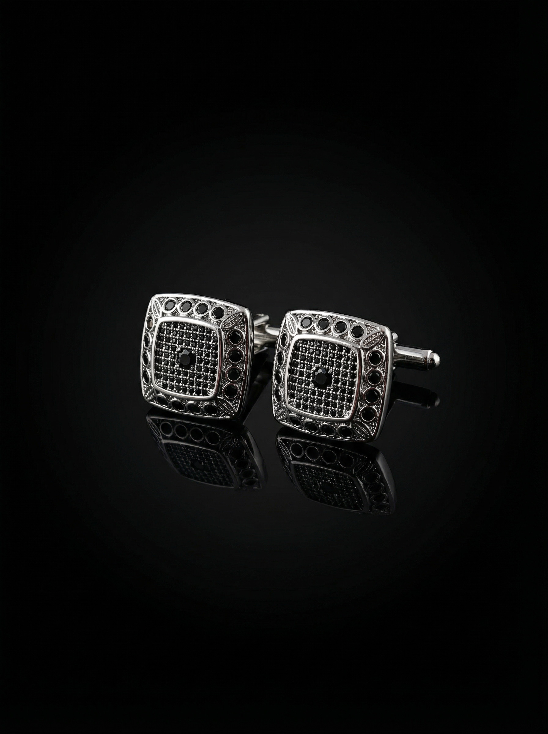 Architectural Lattice Grid Cufflinks Tivaaro