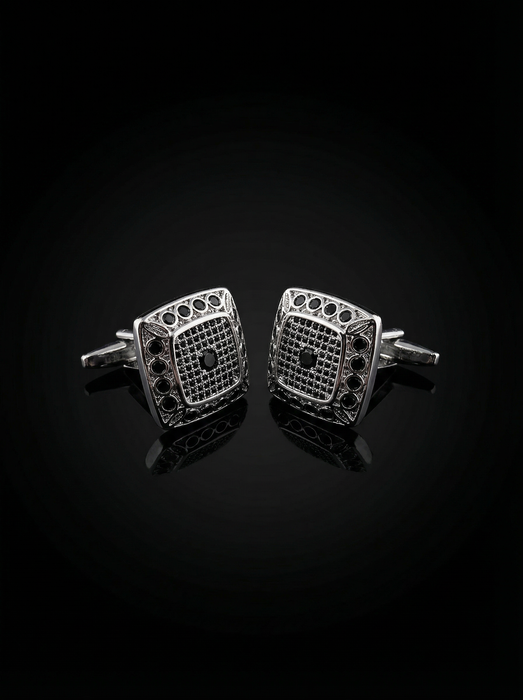 Architectural Lattice Grid Cufflinks Tivaaro