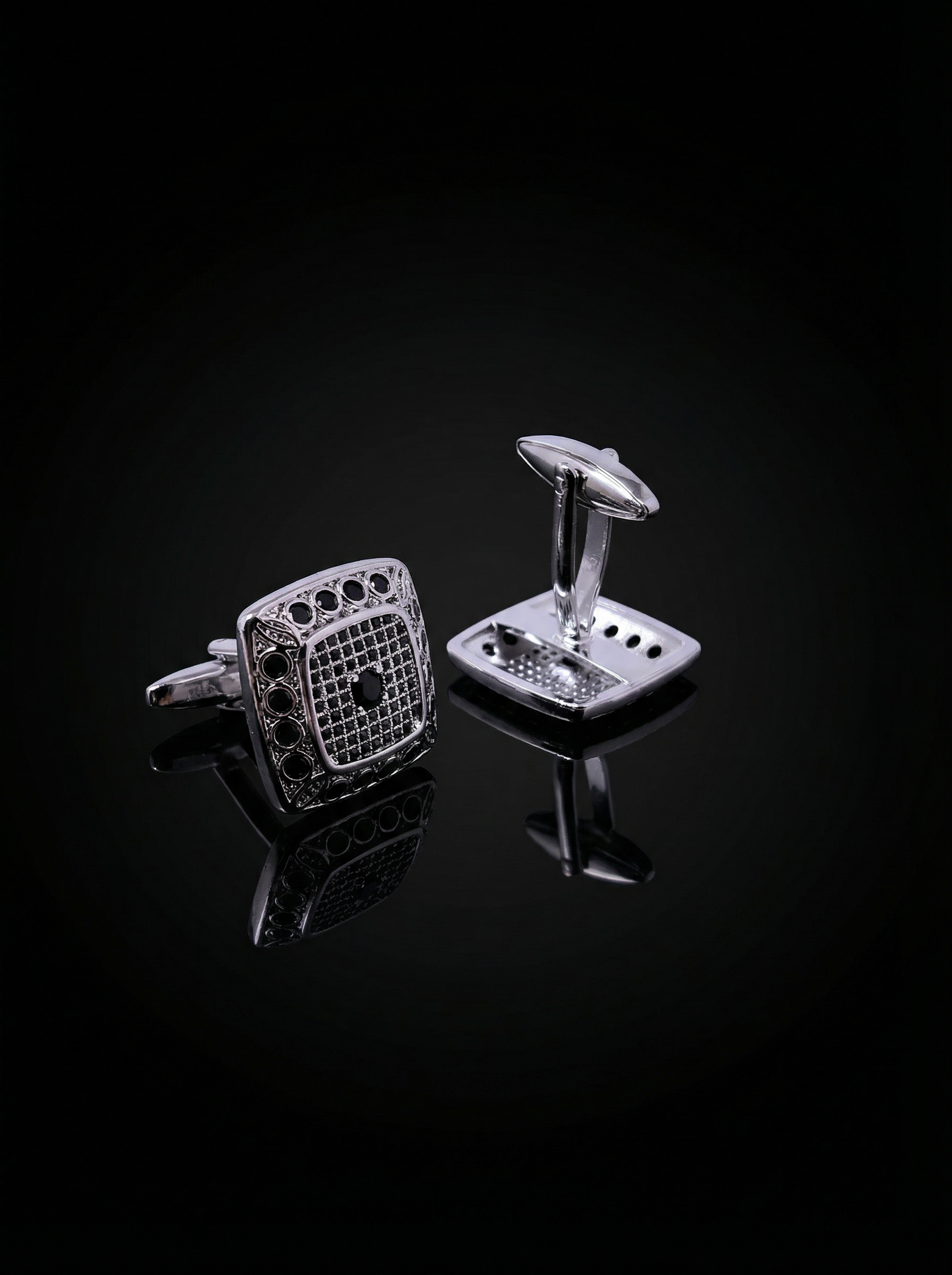 Architectural Lattice Grid Cufflinks Tivaaro