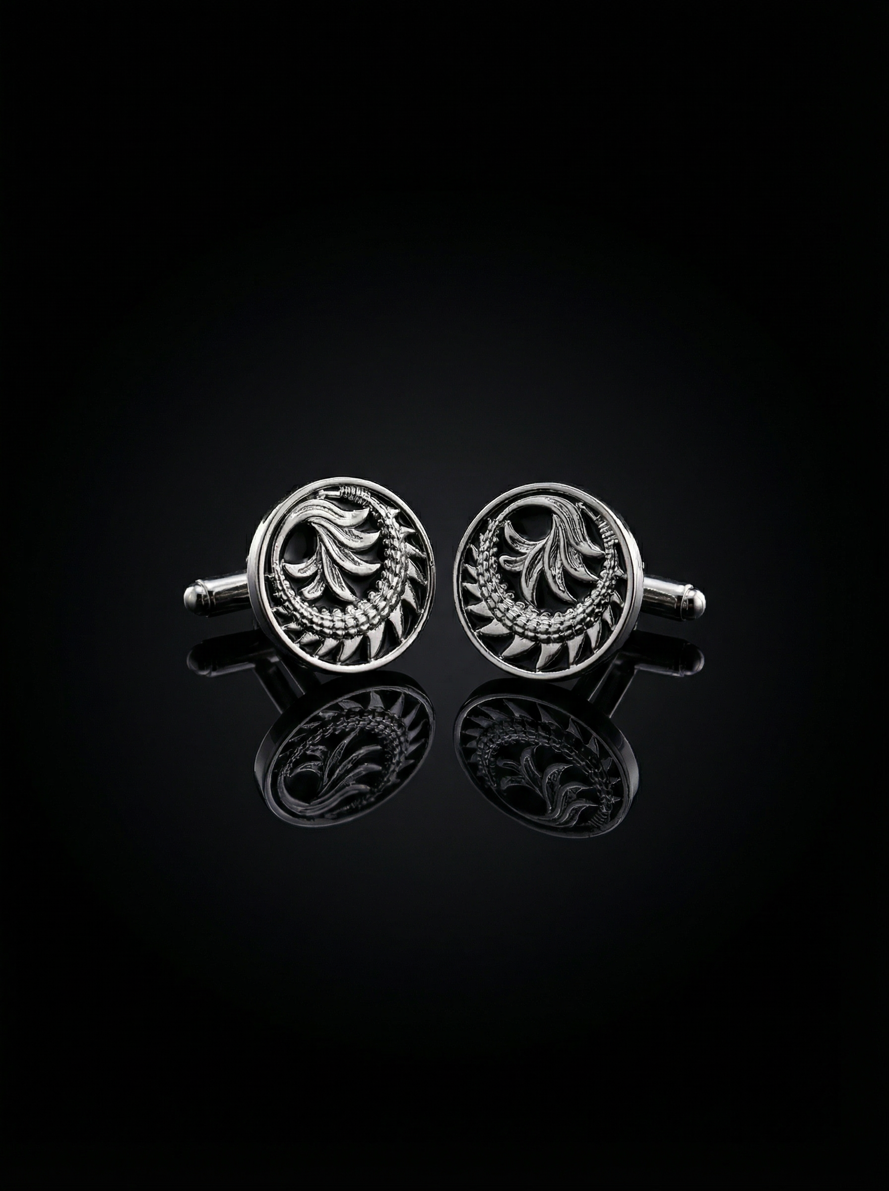 Artistic Spiral Cufflinks Tivaaro