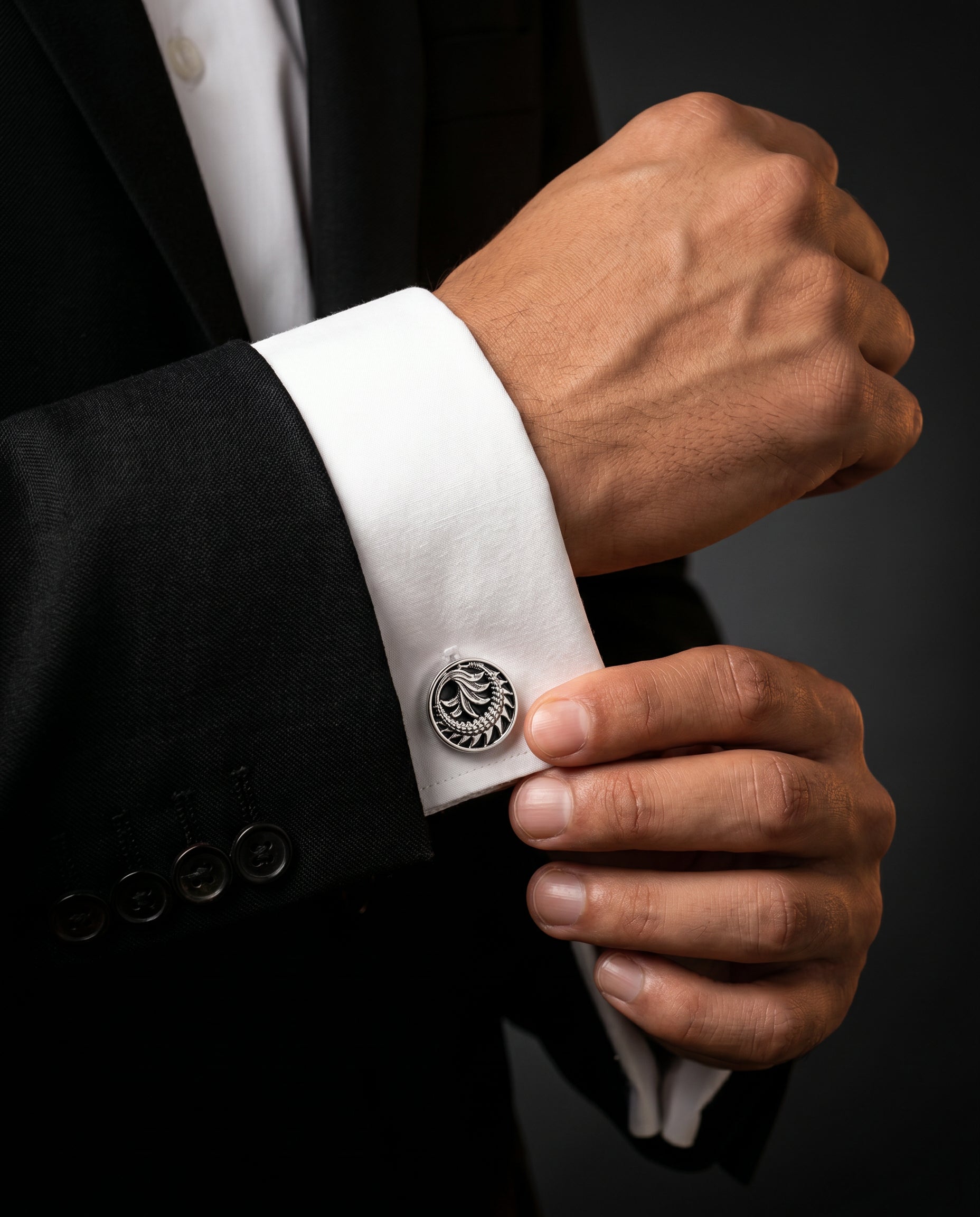 Artistic Spiral Cufflinks Tivaaro