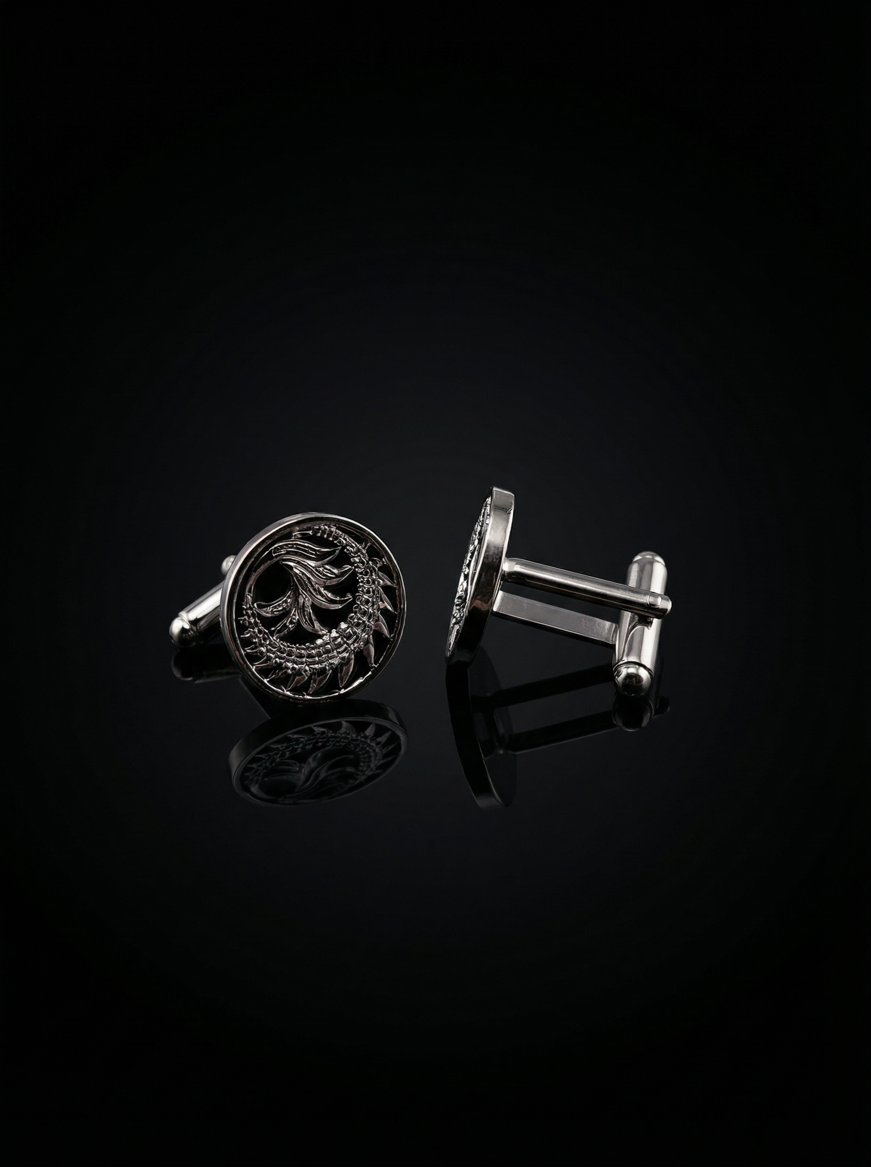 Artistic Spiral Cufflinks Tivaaro