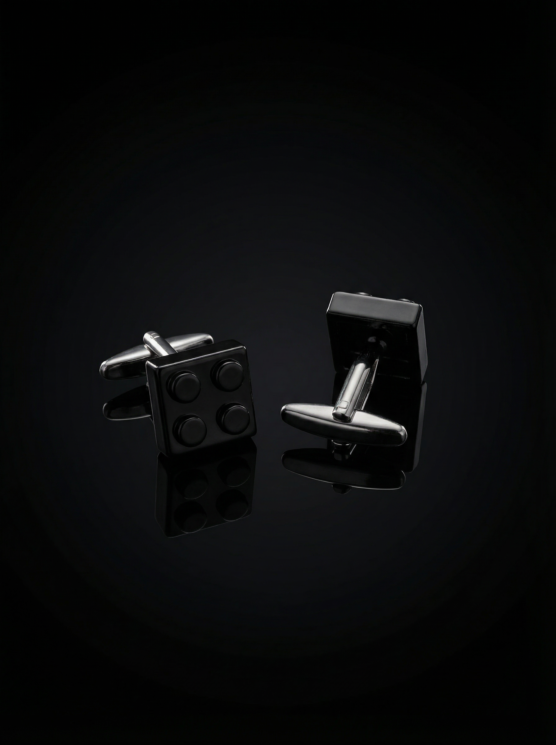 Black Building Block Cufflinks Tivaaro