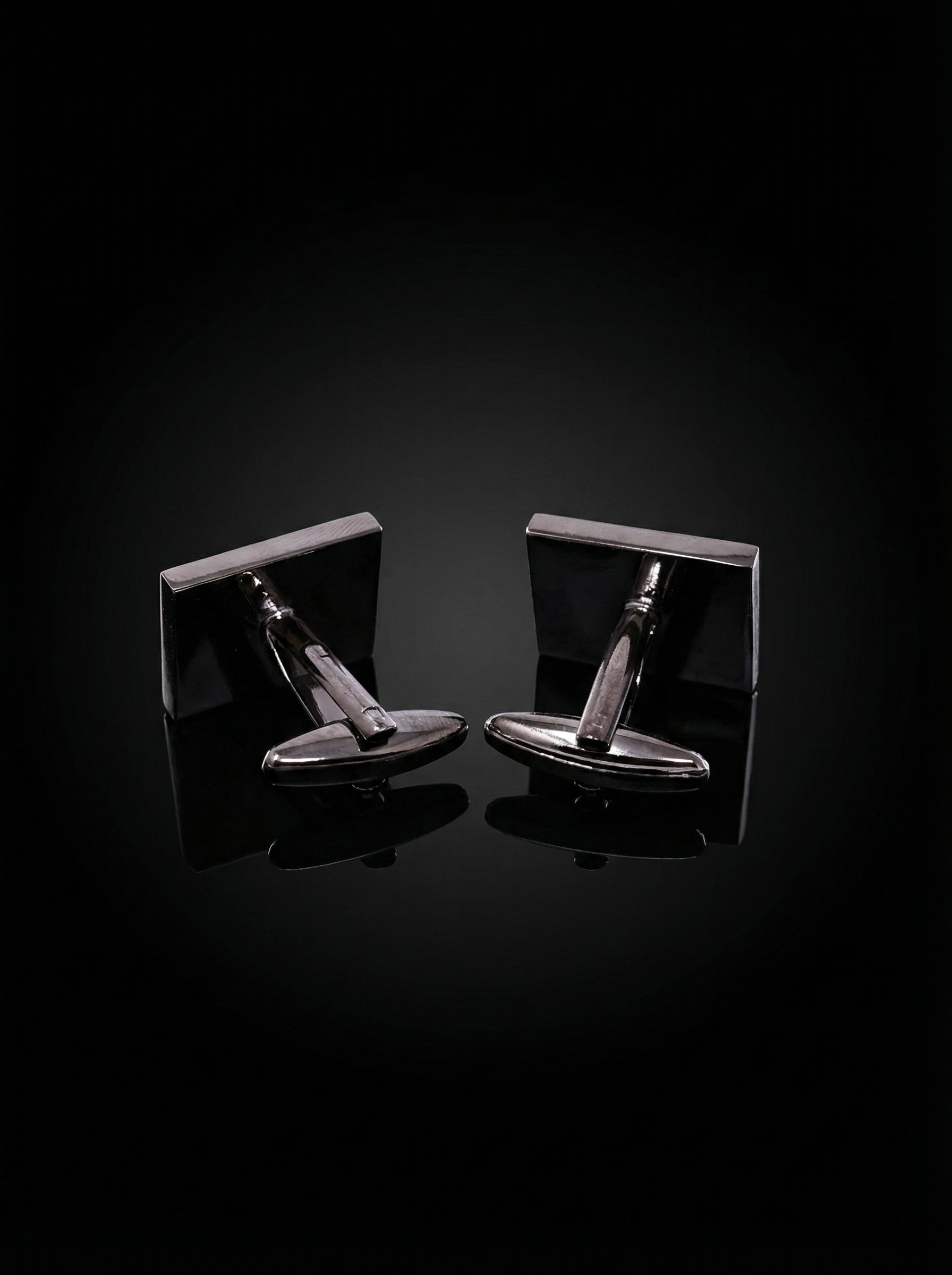 Black Corner Grid Cufflinks Tivaaro