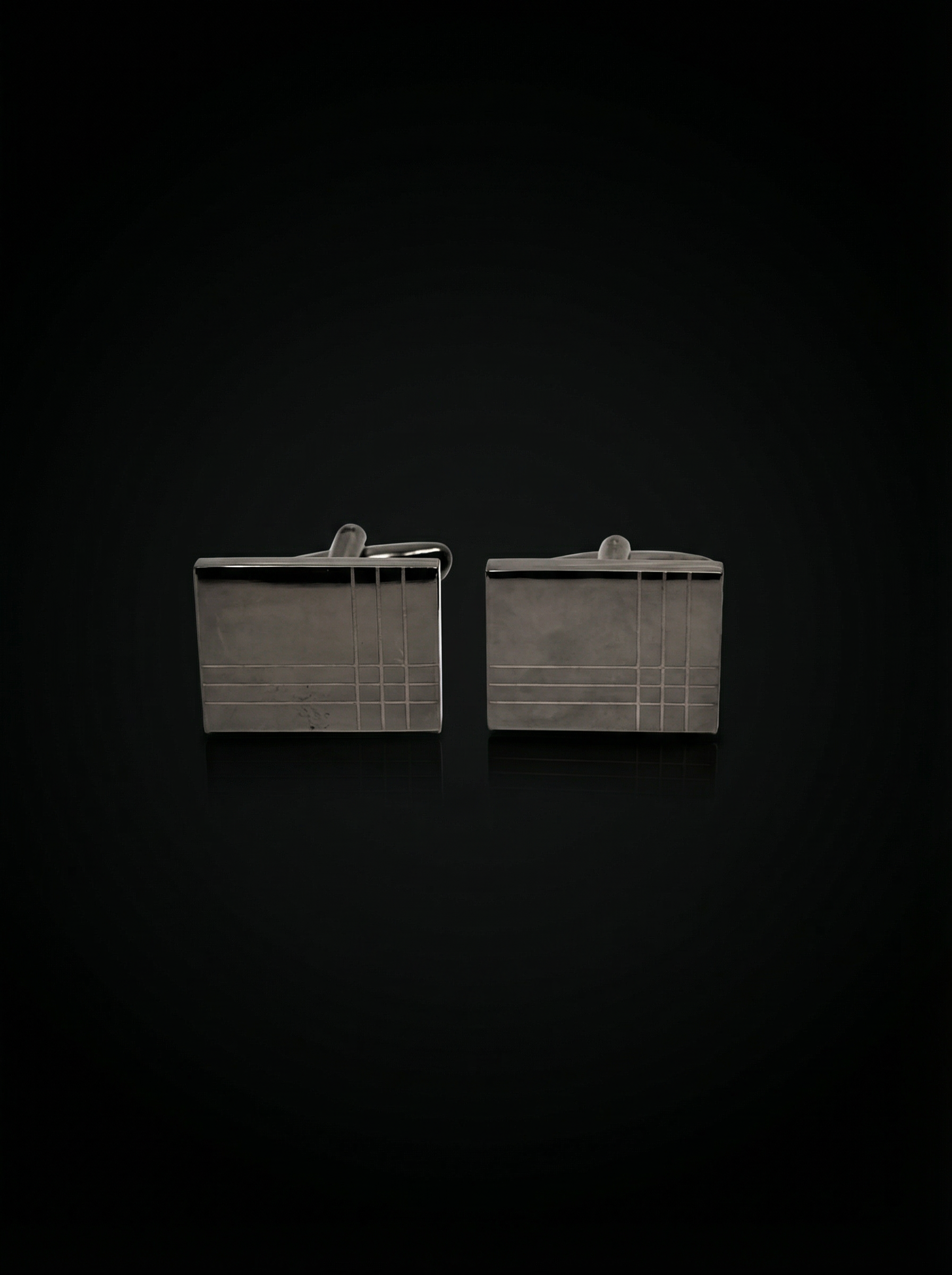 Black Corner Grid Cufflinks Tivaaro