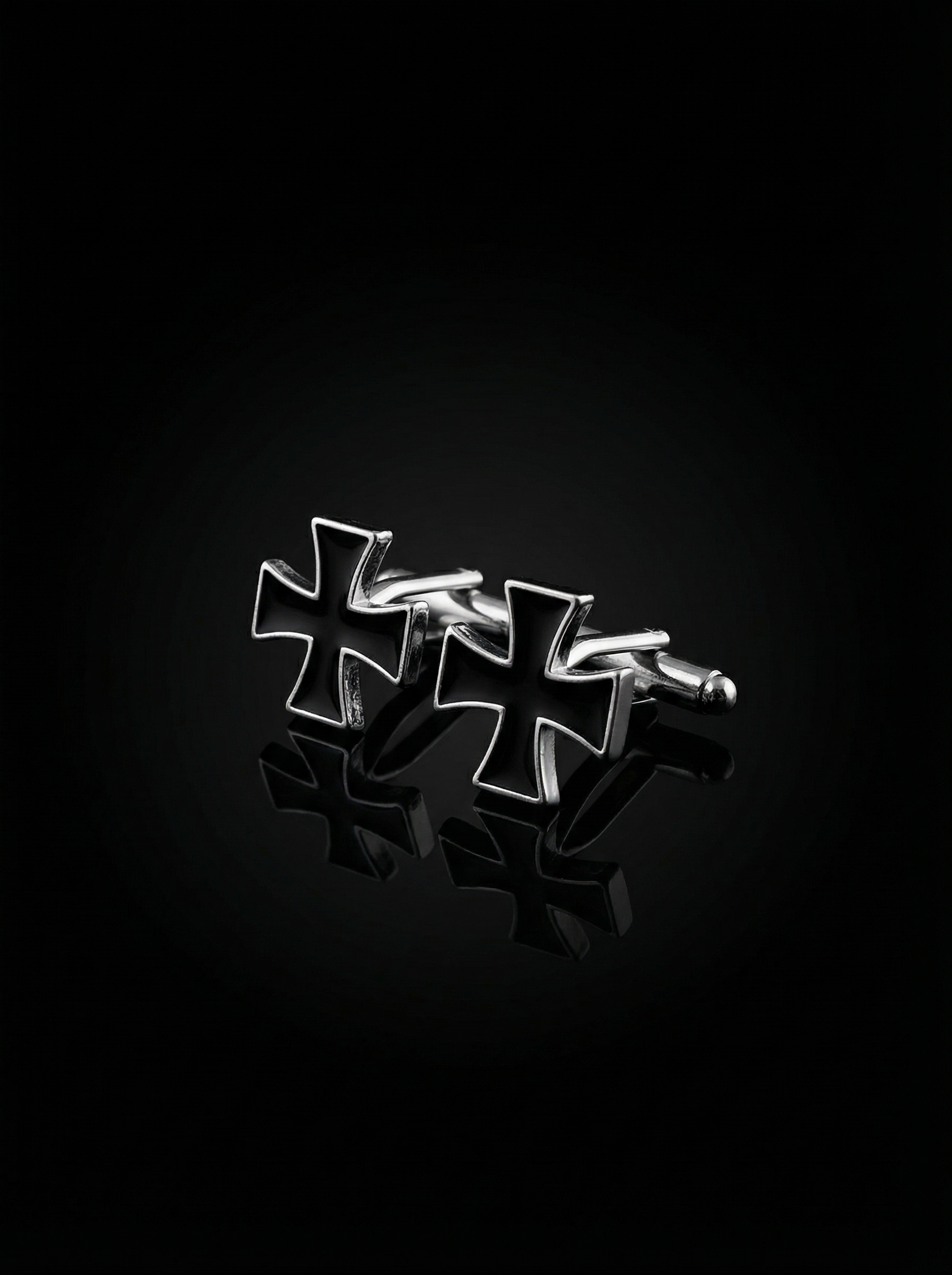Black Cross Cufflinks Tivaaro