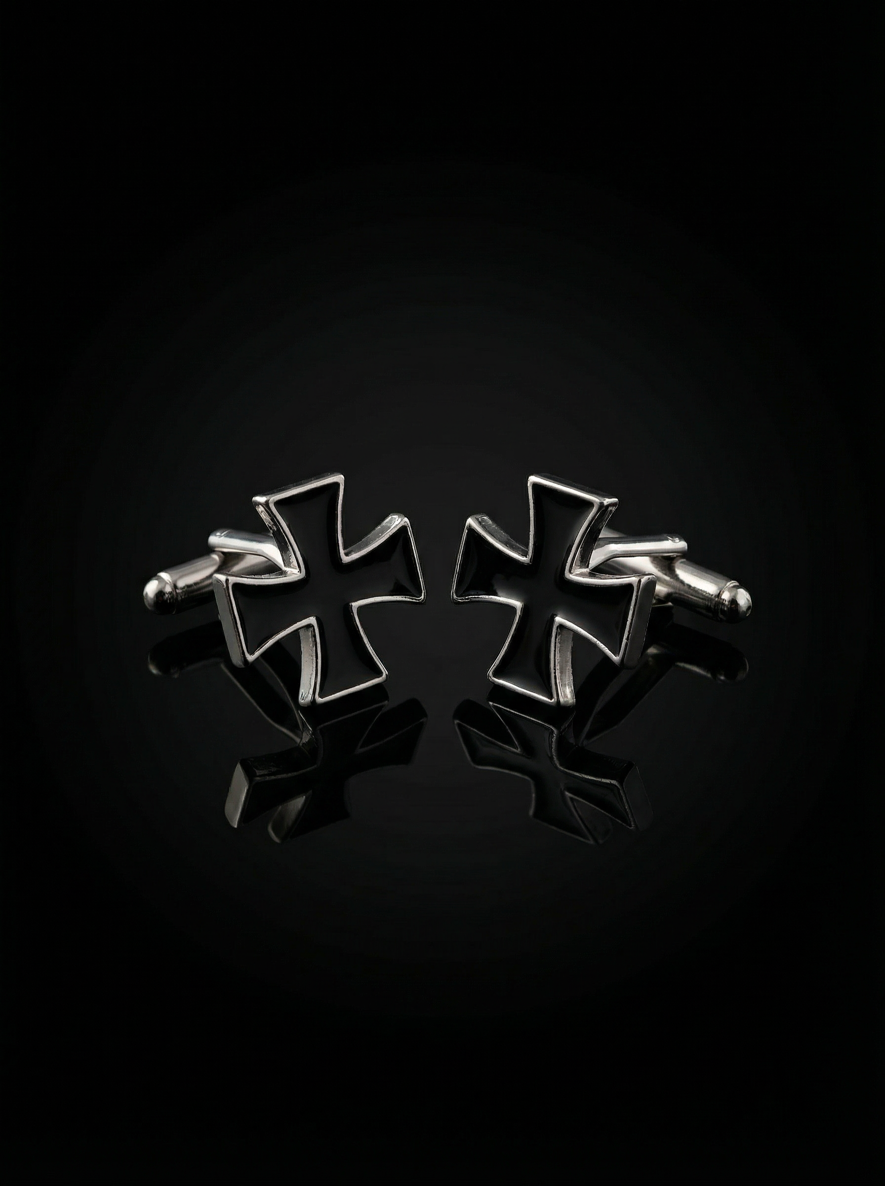 Black Cross Cufflinks Tivaaro