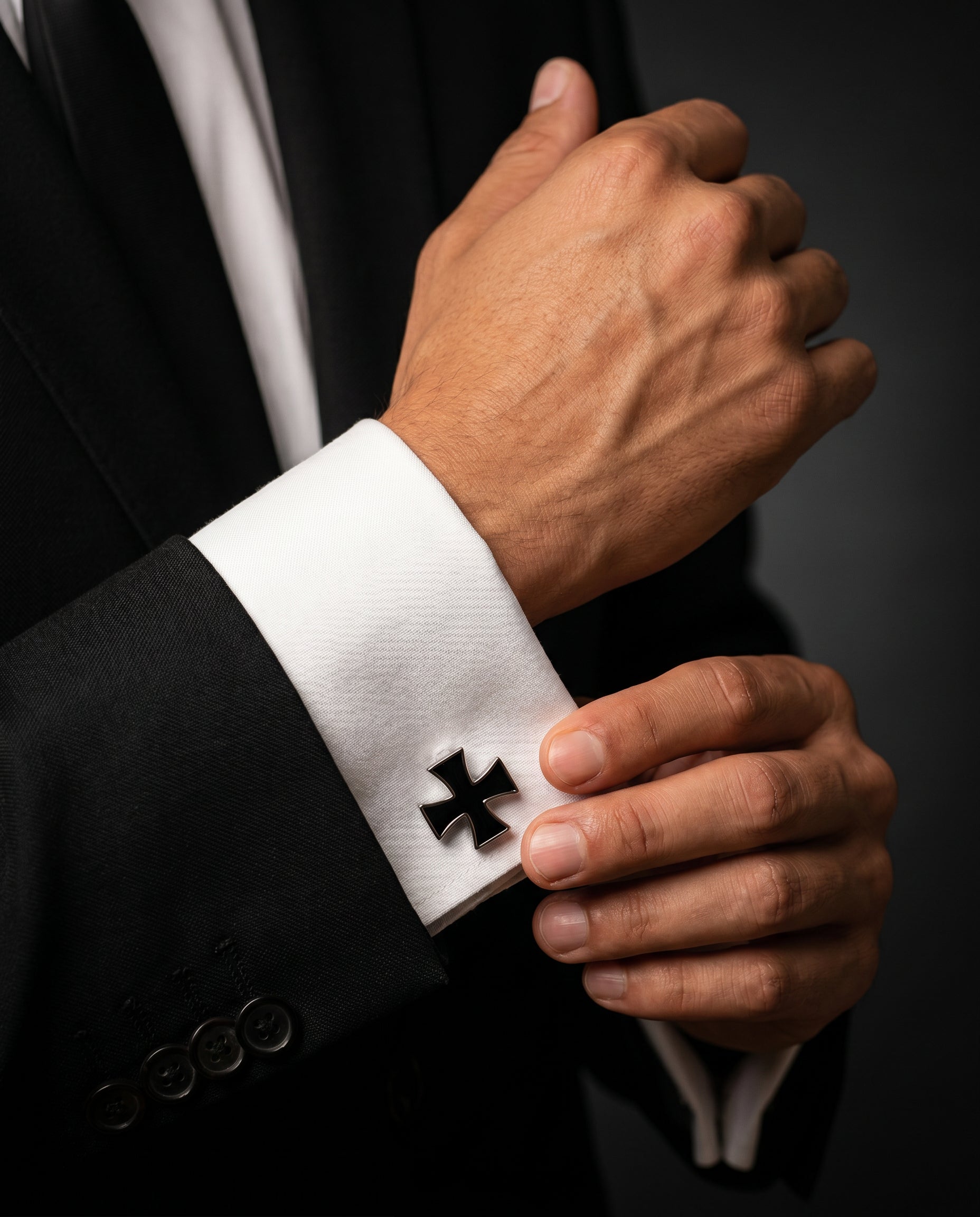 Black Cross Cufflinks