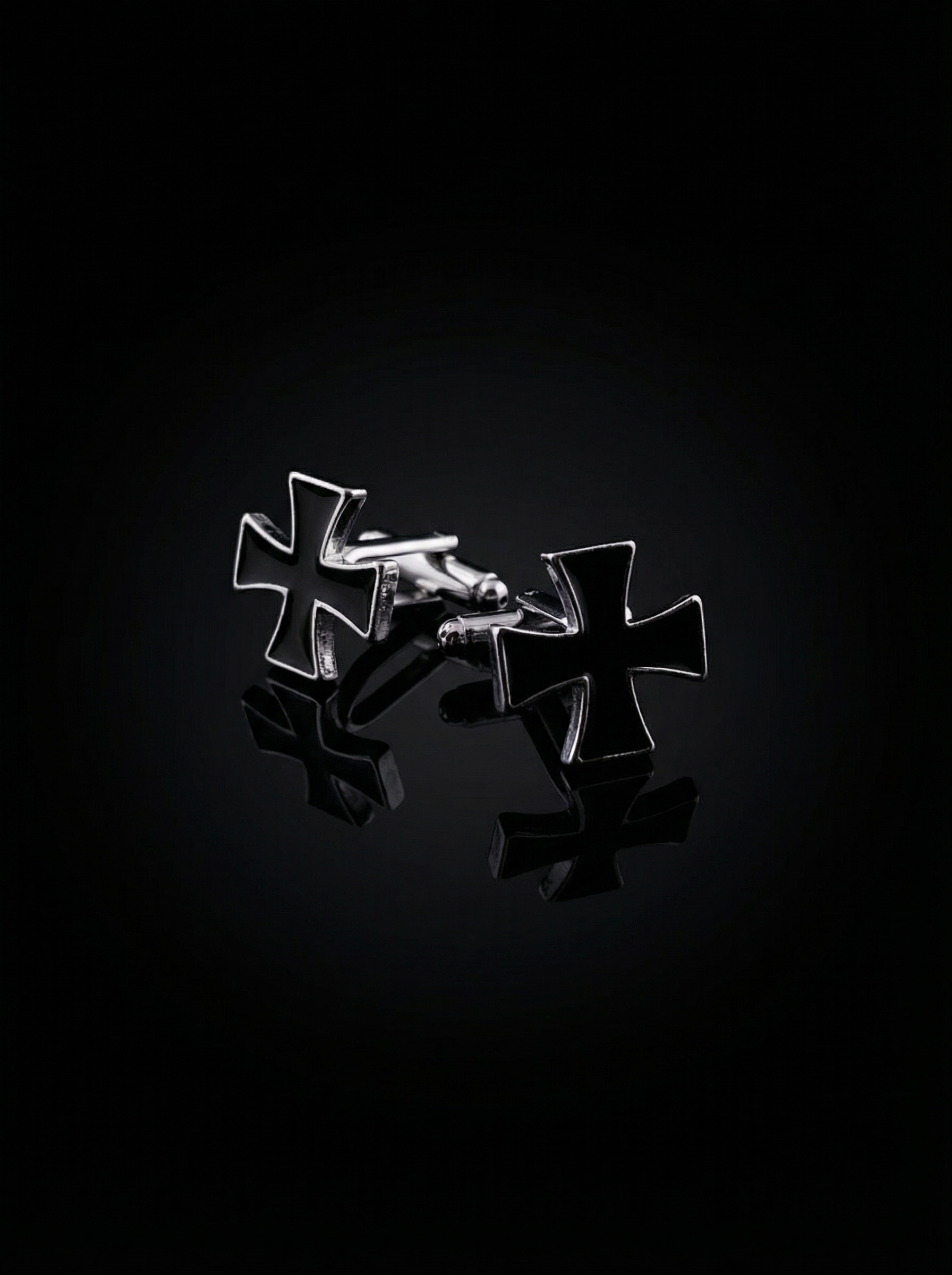 Black Cross Cufflinks Tivaaro