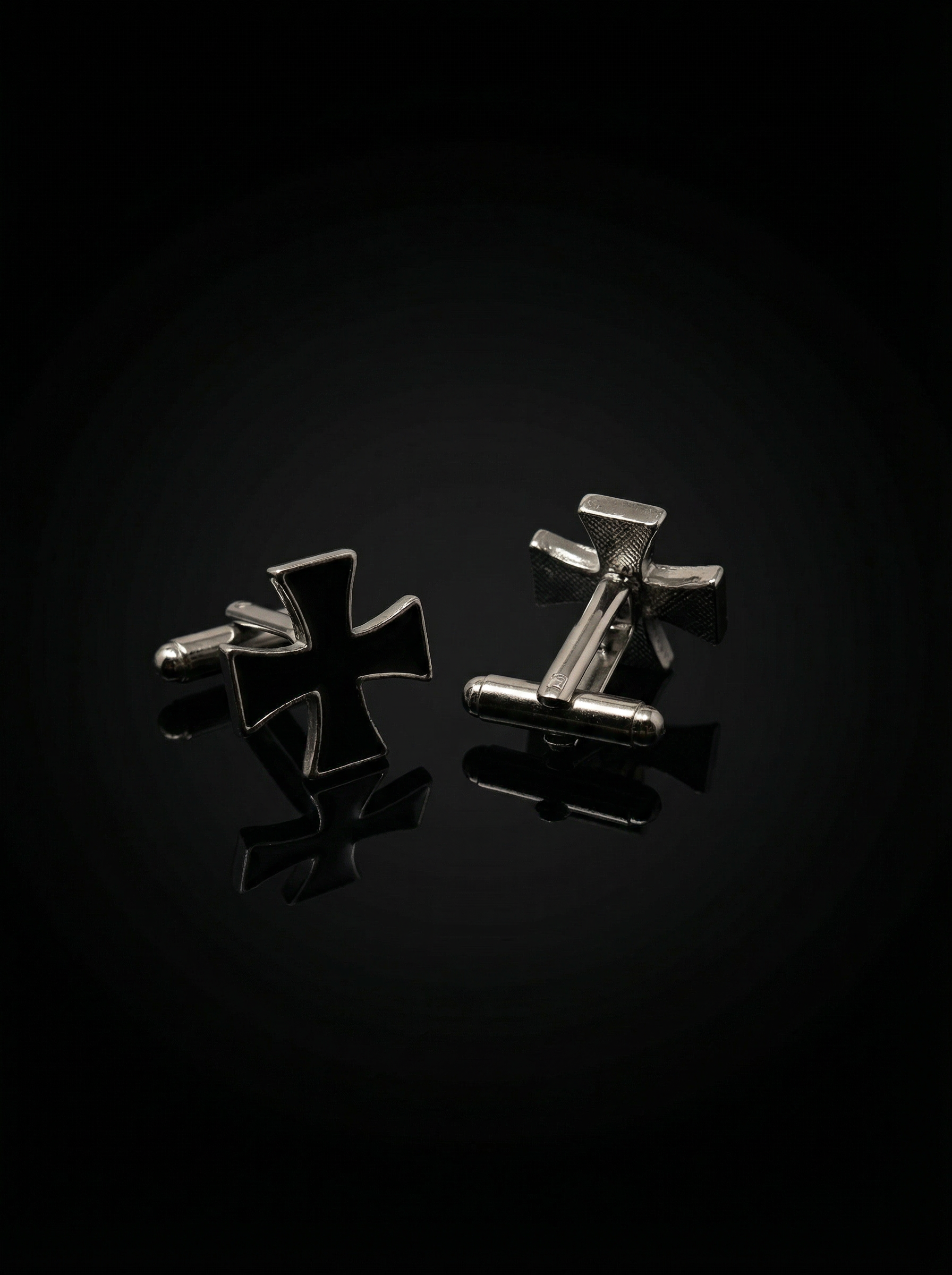 Black Cross Cufflinks Tivaaro