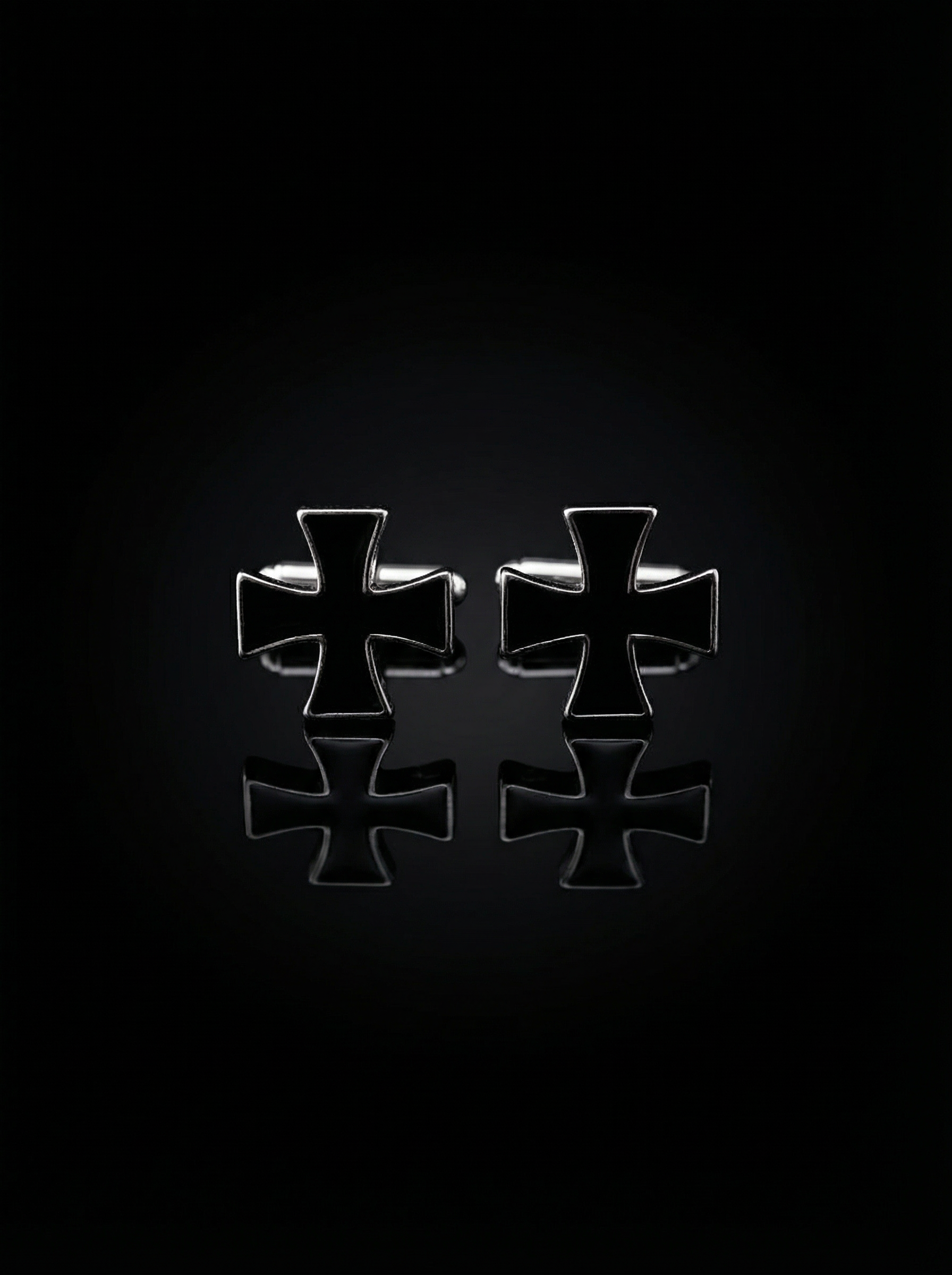 Black Cross Cufflinks Tivaaro