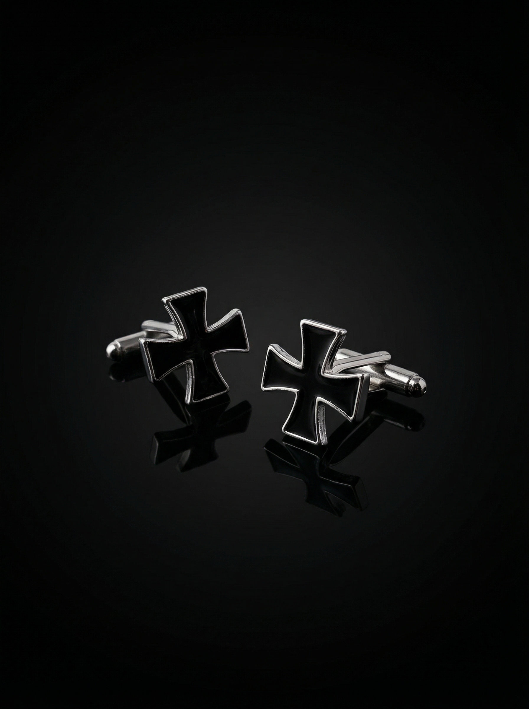 Black Cross Cufflinks Tivaaro