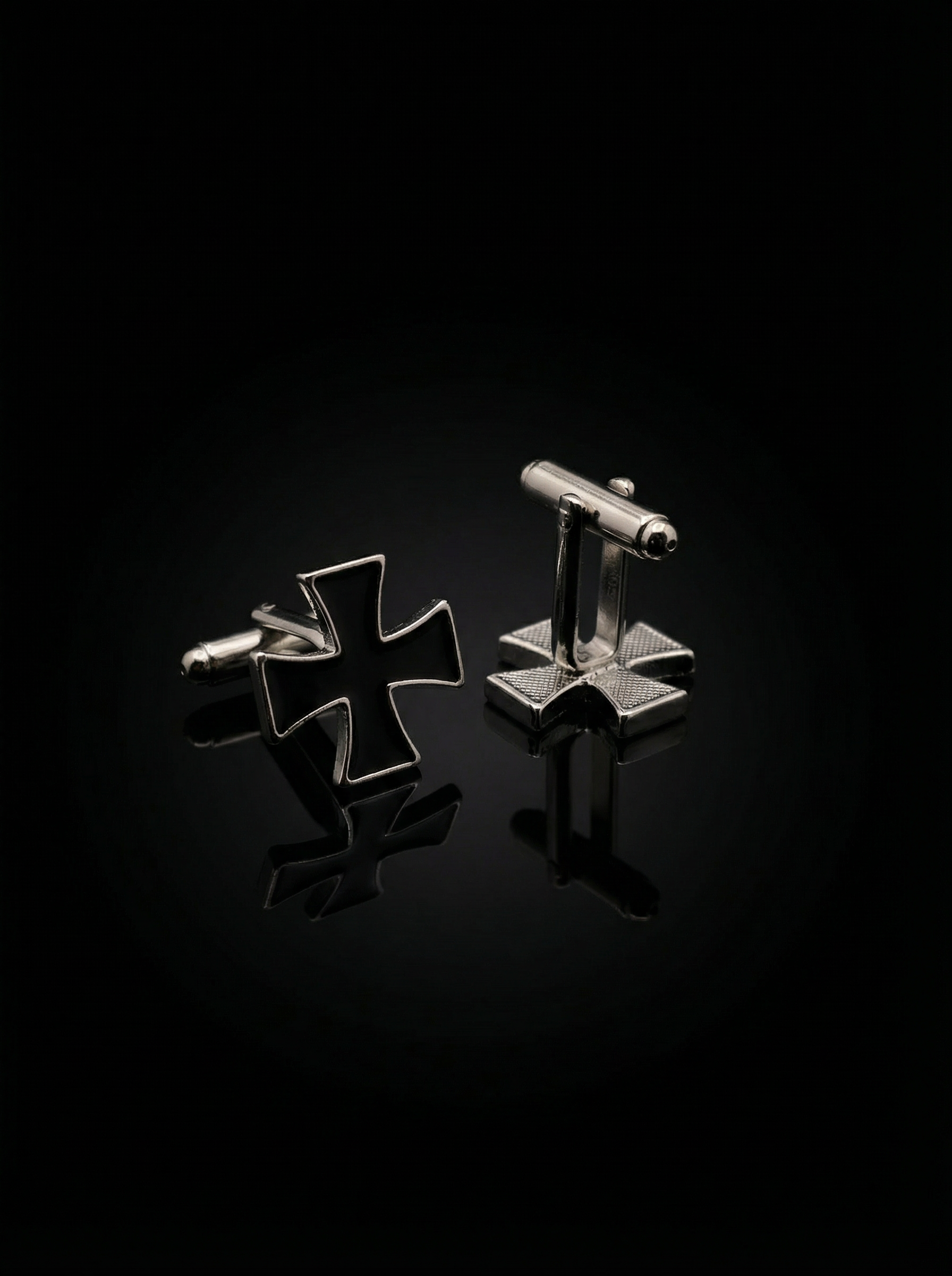 Black Cross Cufflinks Tivaaro