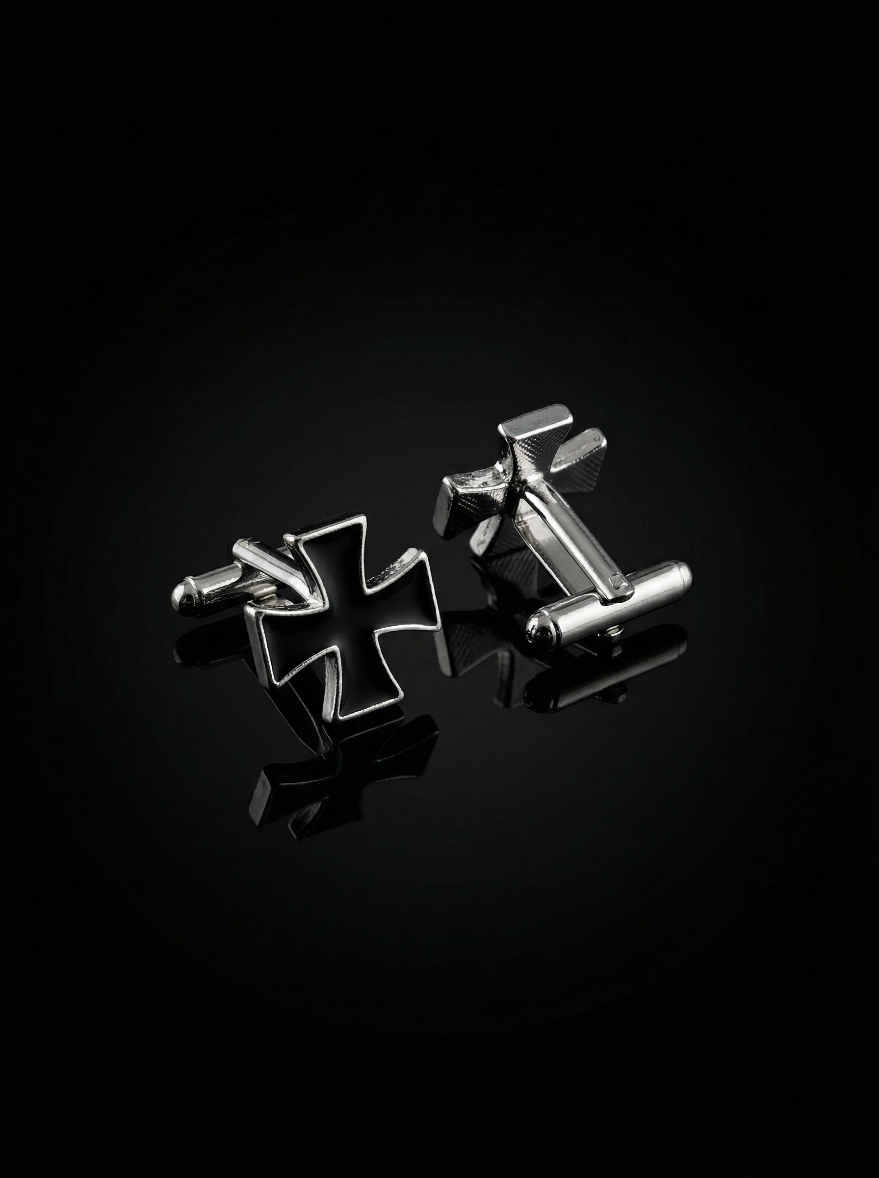 Black Cross Cufflinks Tivaaro
