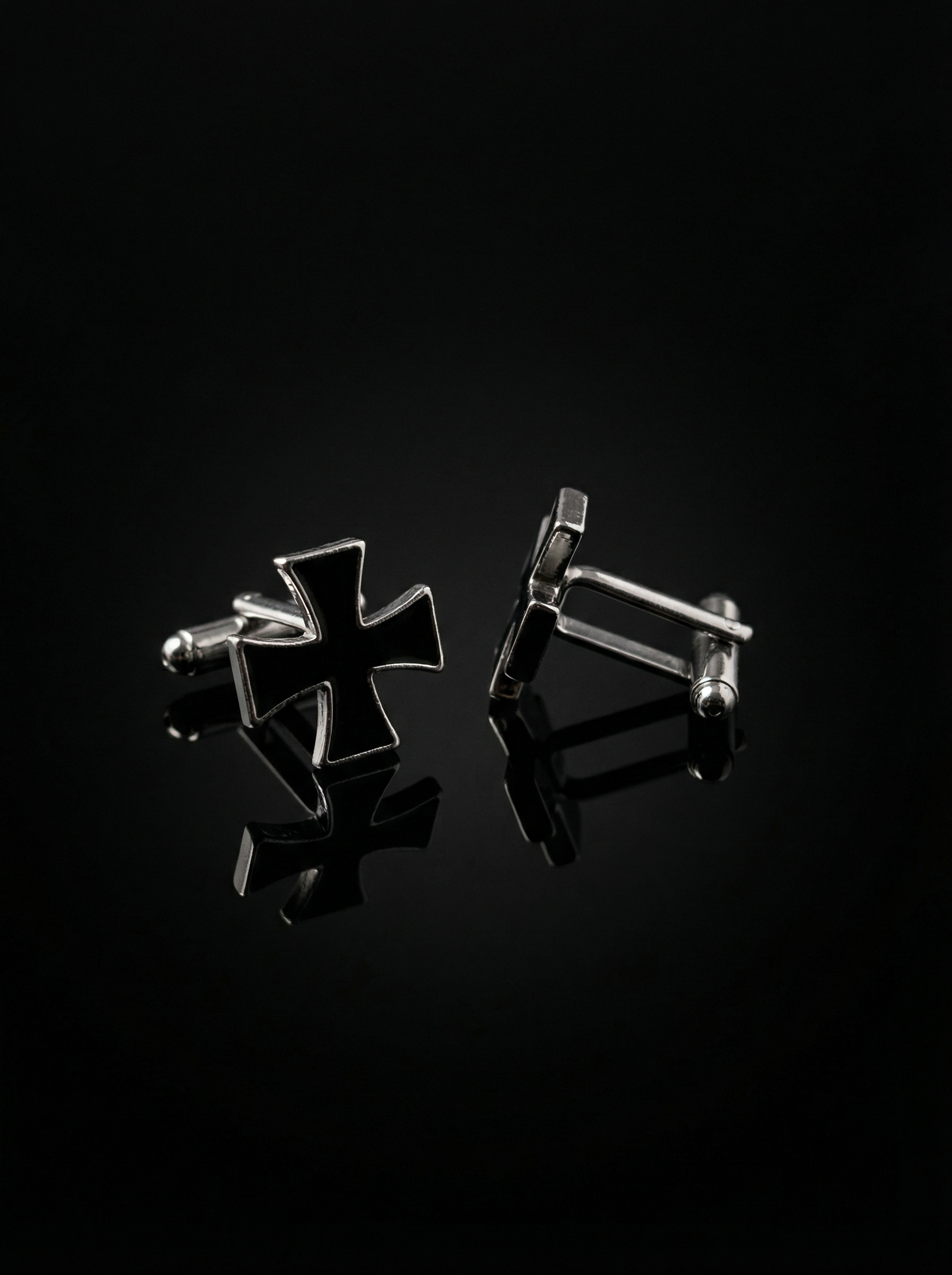 Black Cross Cufflinks Tivaaro