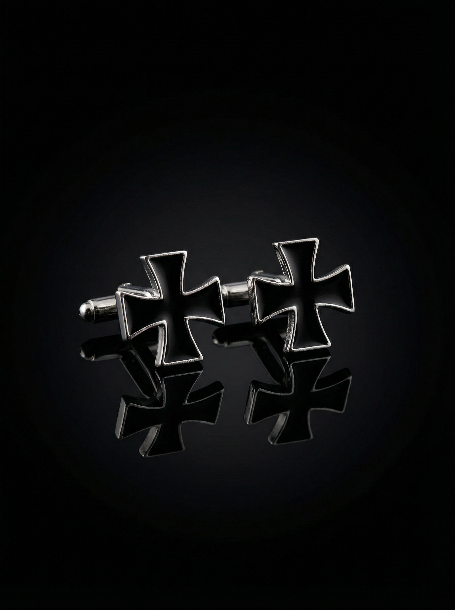 Black Cross Cufflinks Tivaaro