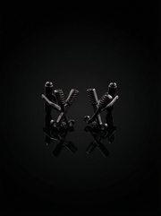 Black Crossed Golf Cufflinks Tivaaro