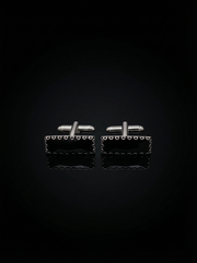 Black Crystal Circular Border Cufflinks Tivaaro