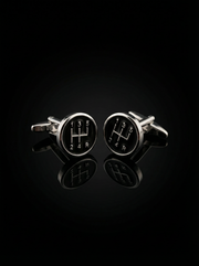 Black Gear Shift Cufflinks Tivaaro