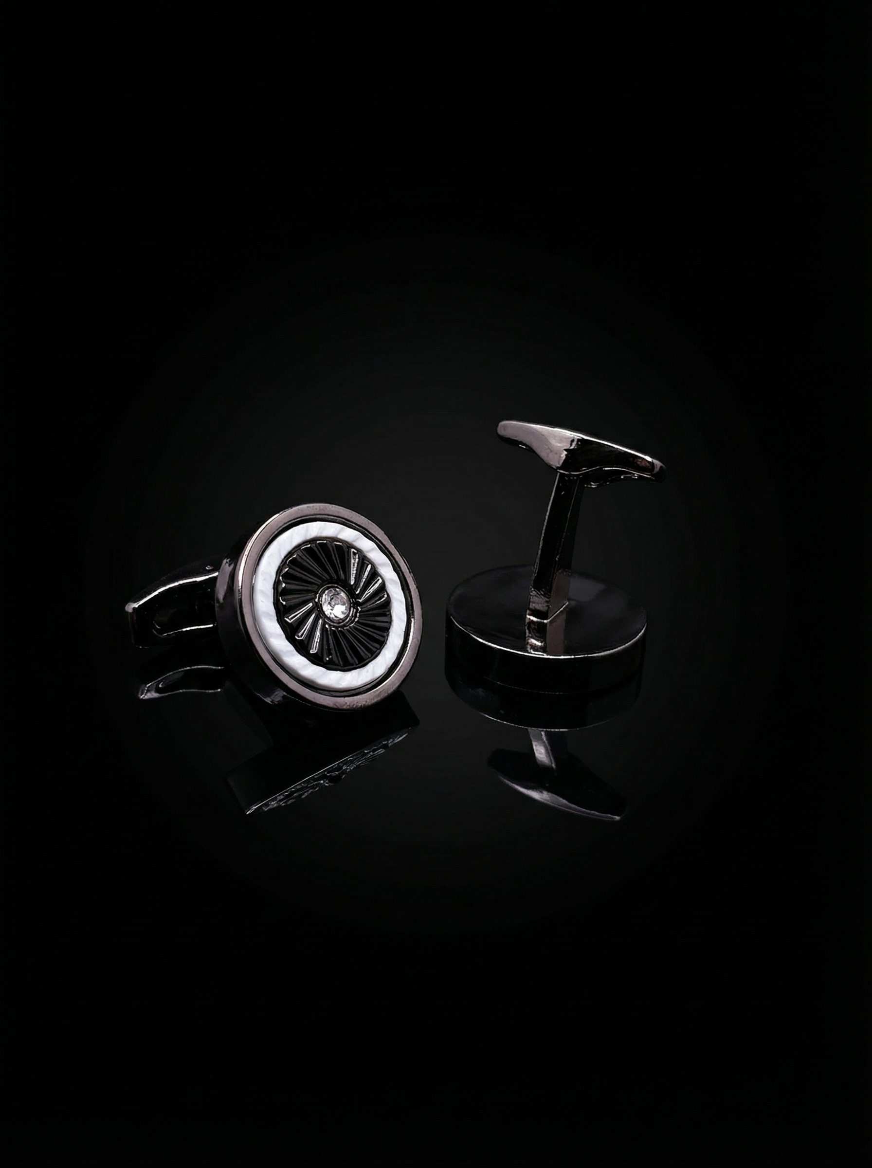 Black Jet Engine Cufflinks Tivaaro