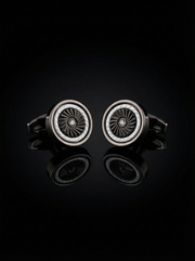 Black Jet Engine Cufflinks Tivaaro