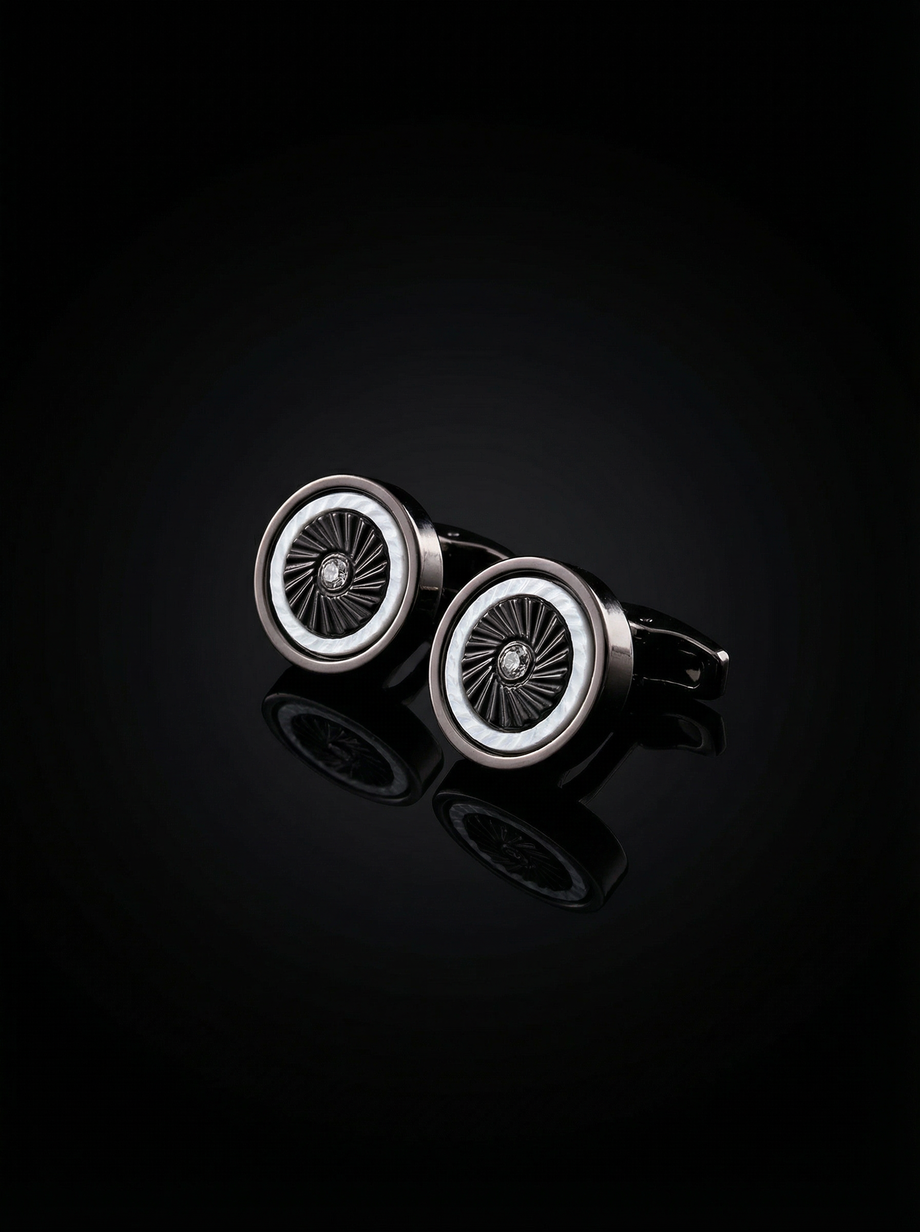 Black Jet Engine Cufflinks Tivaaro