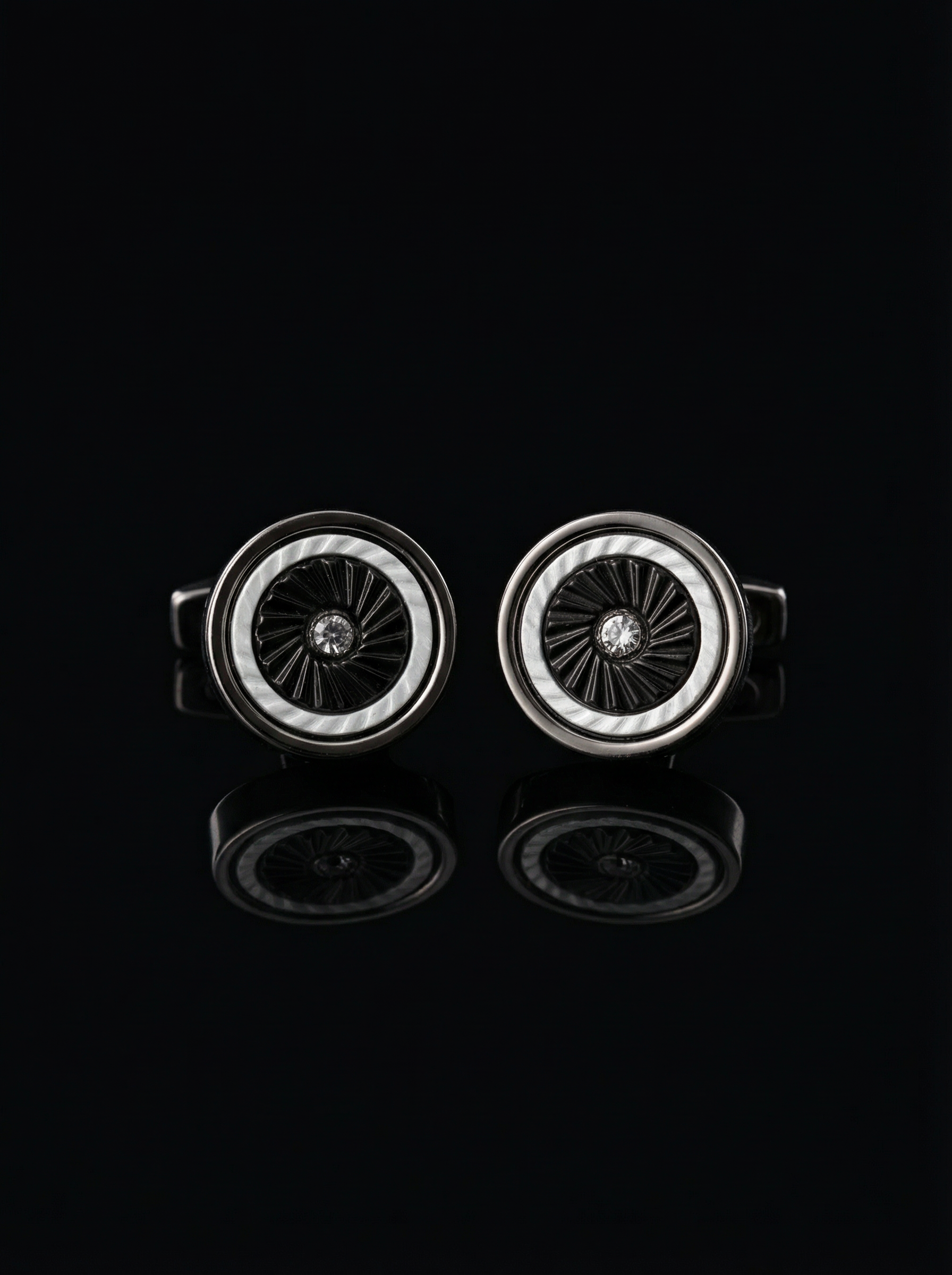 Black Jet Engine Cufflinks Tivaaro
