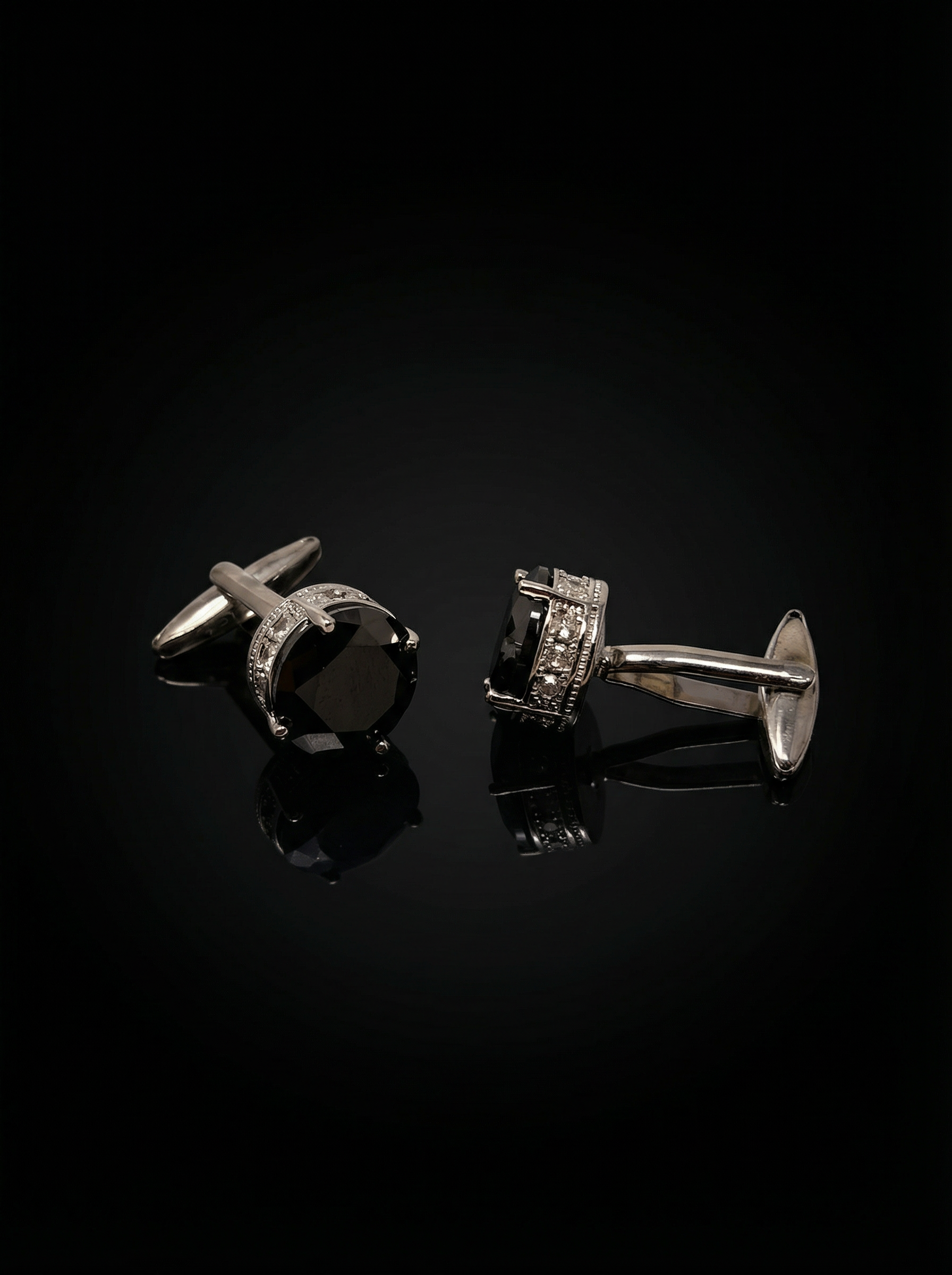 Black Jewel Cufflinks Tivaaro