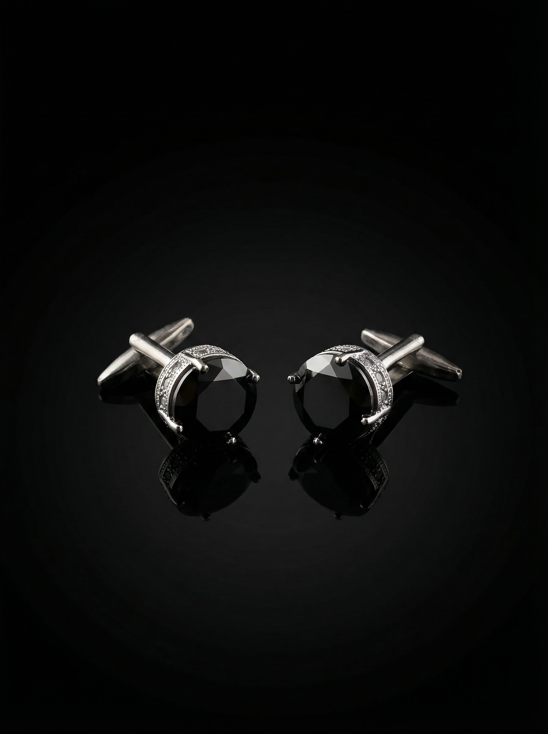 Black Jewel Cufflinks Tivaaro