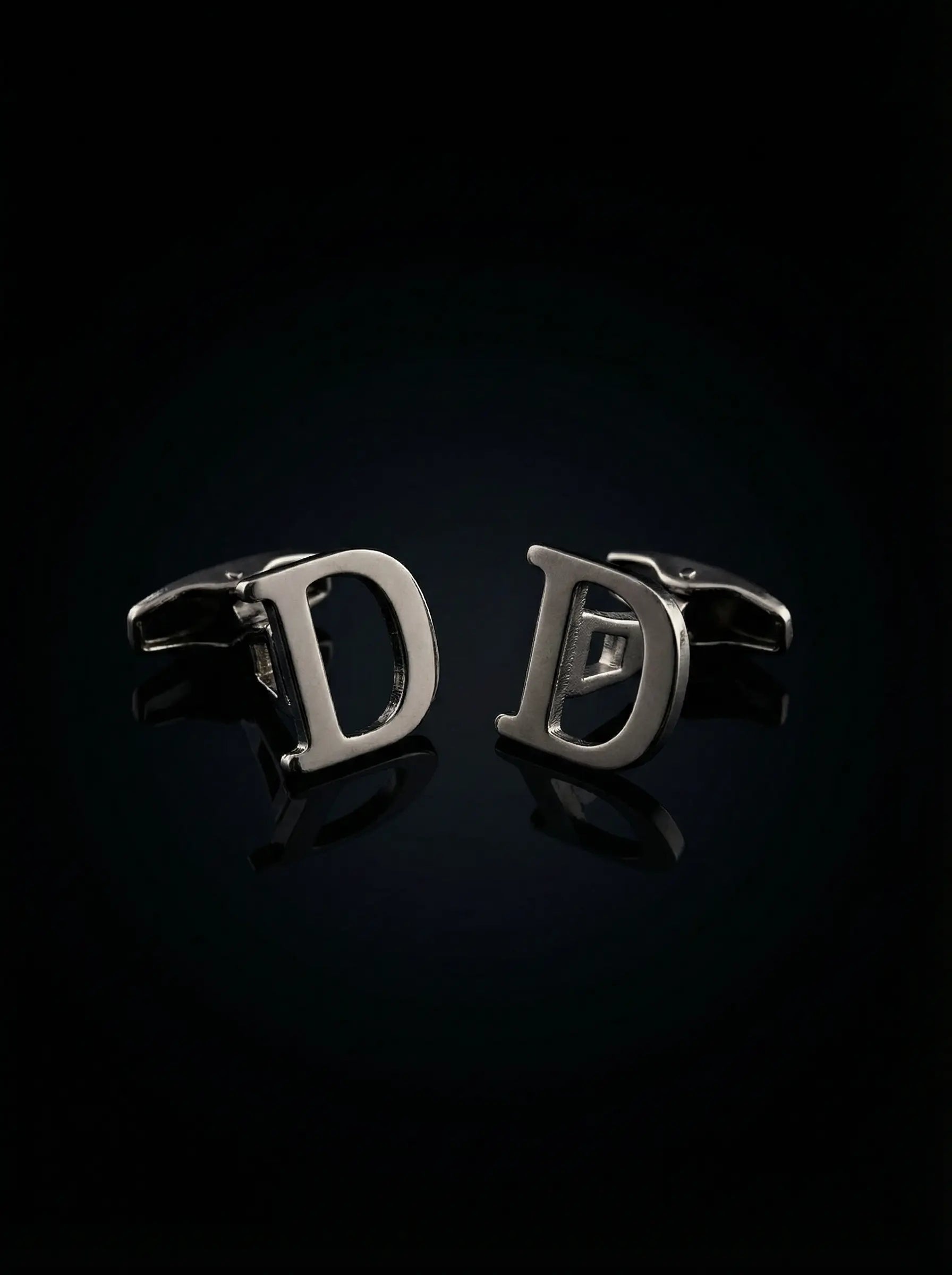 Black Letter D Cufflinks Tivaaro
