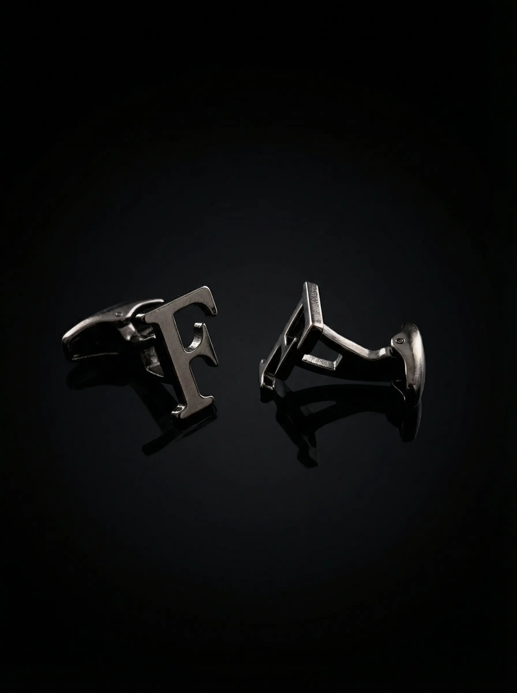 Black Letter F Cufflinks Tivaaro