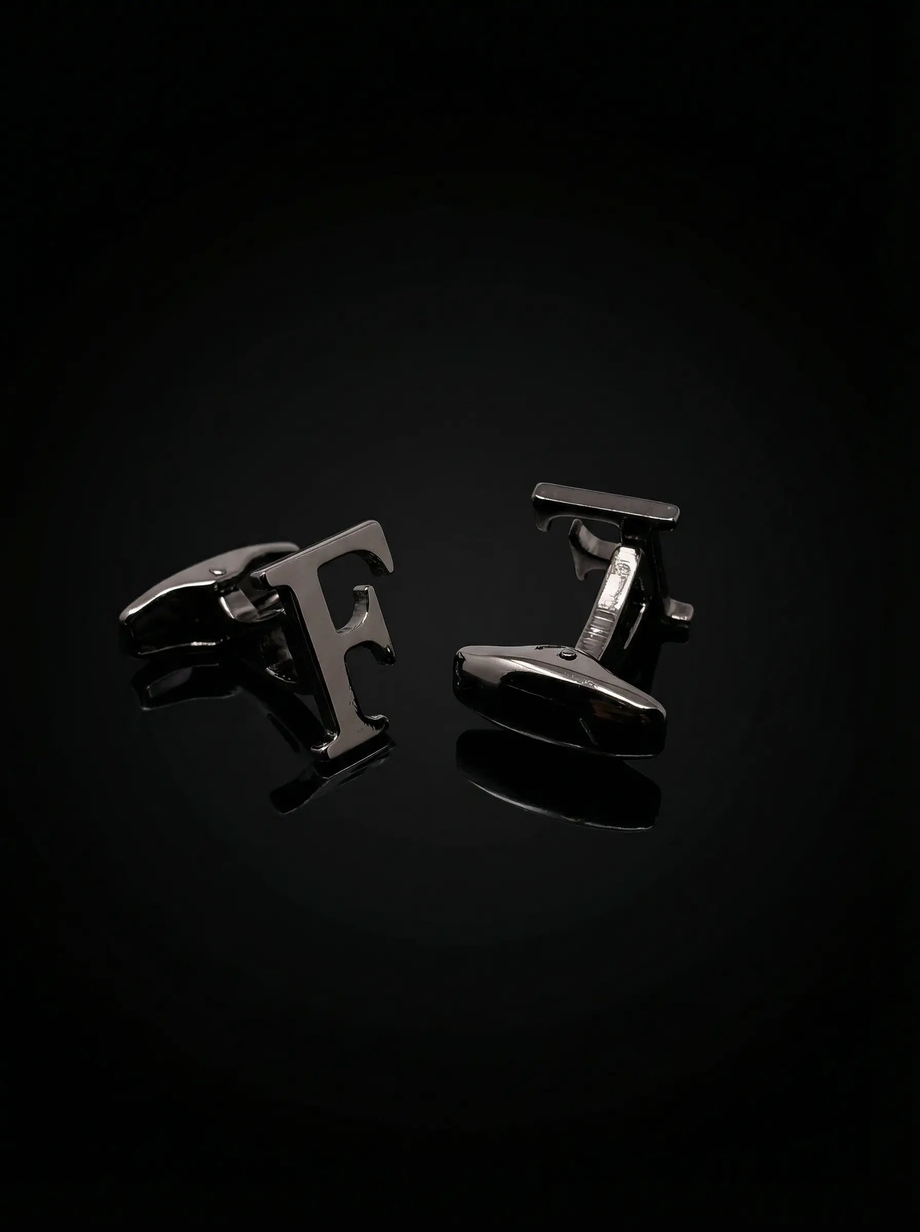 Black Letter F Cufflinks Tivaaro